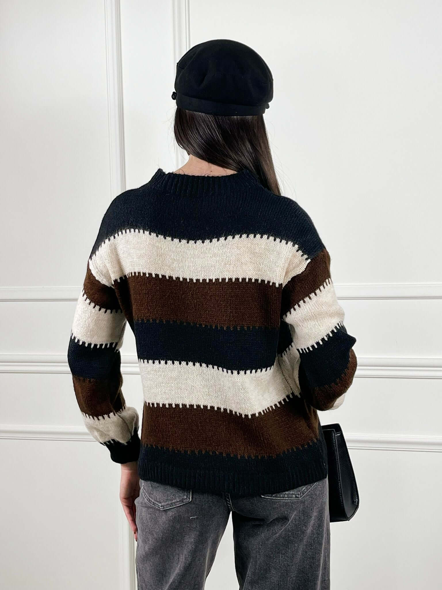 Maglia scollo barchetta a fasce - Candida.it