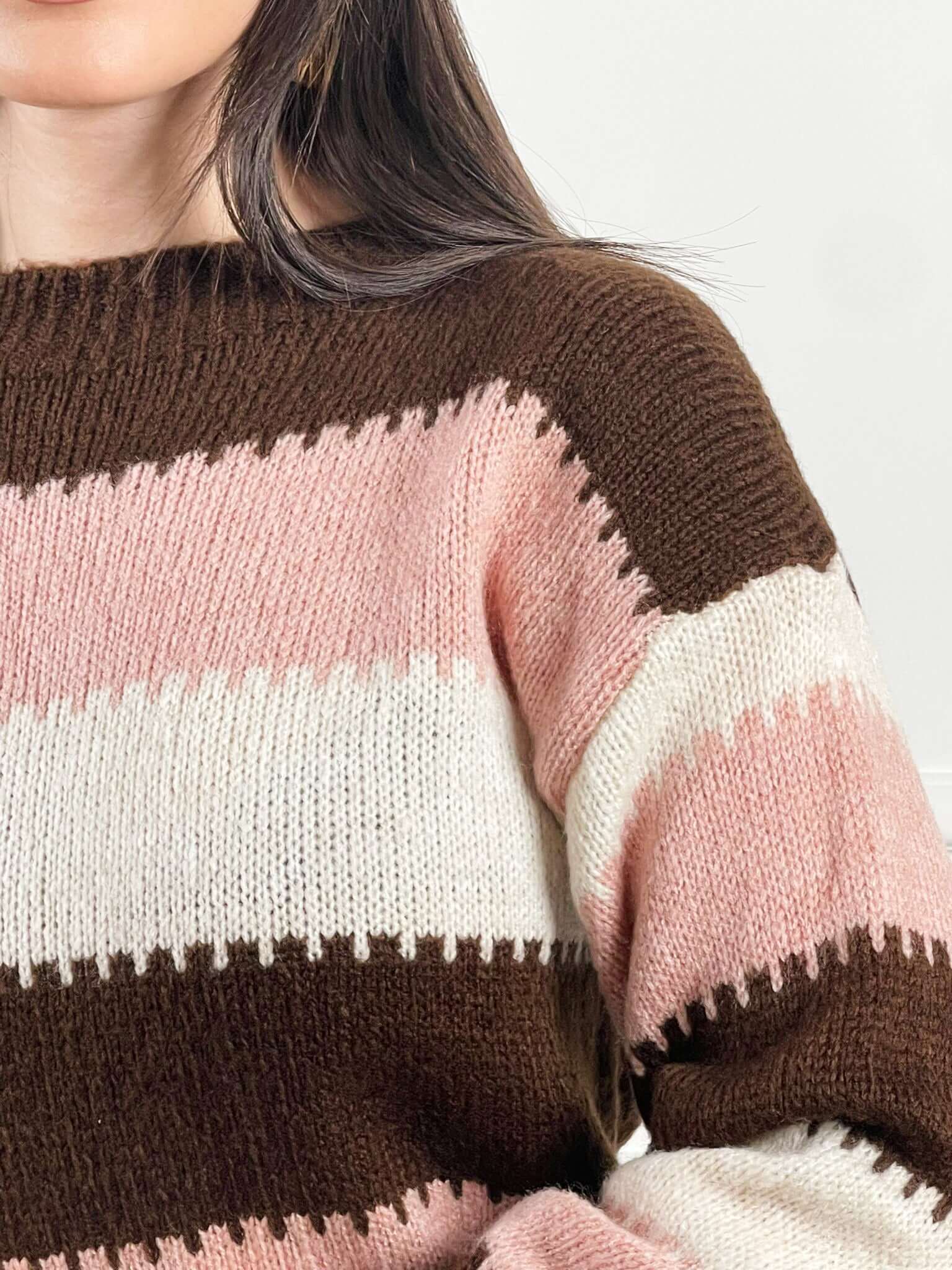 Maglia scollo barchetta a fasce - Candida.it