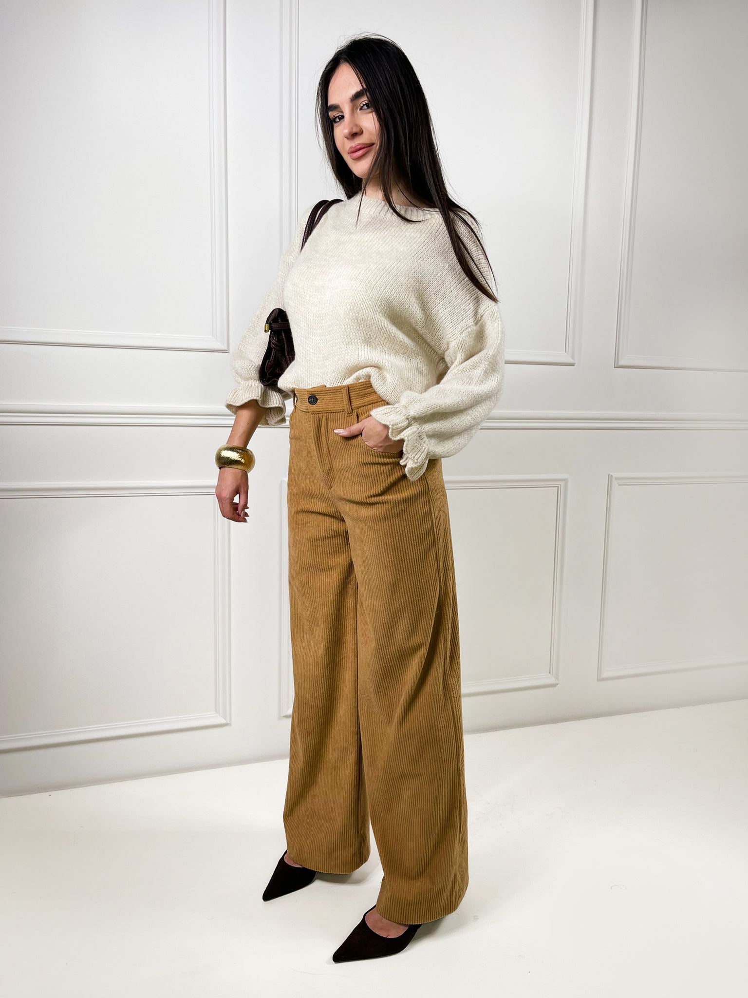 Pantalone palazzo velluto - Candida.it