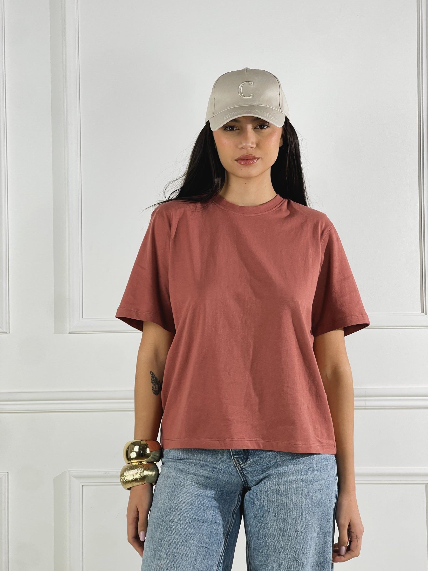 T-Shirt spalline|Colore:Terracotta