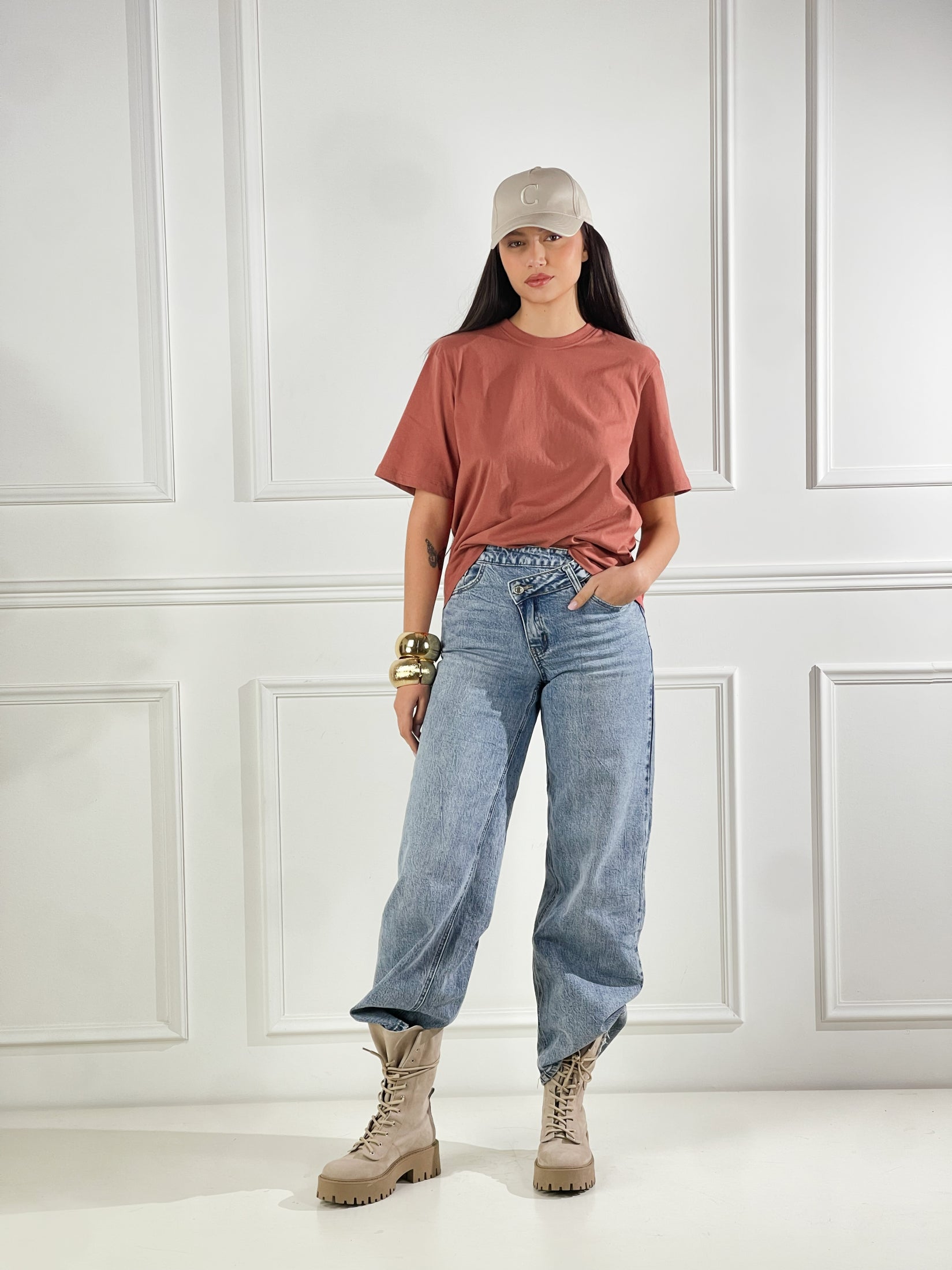 T-Shirt spalline|Colore:Terracotta