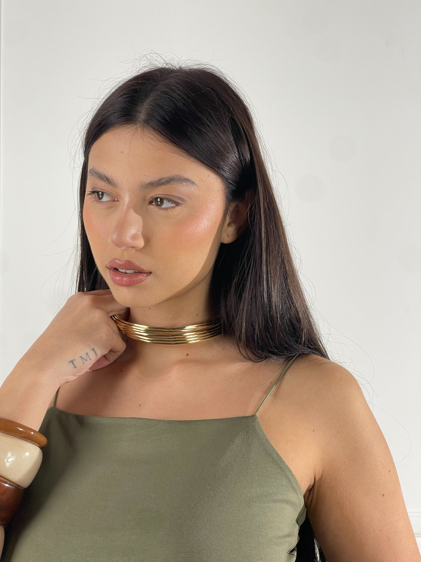 Top Crop Bretelle sottili|Colore:Salvia