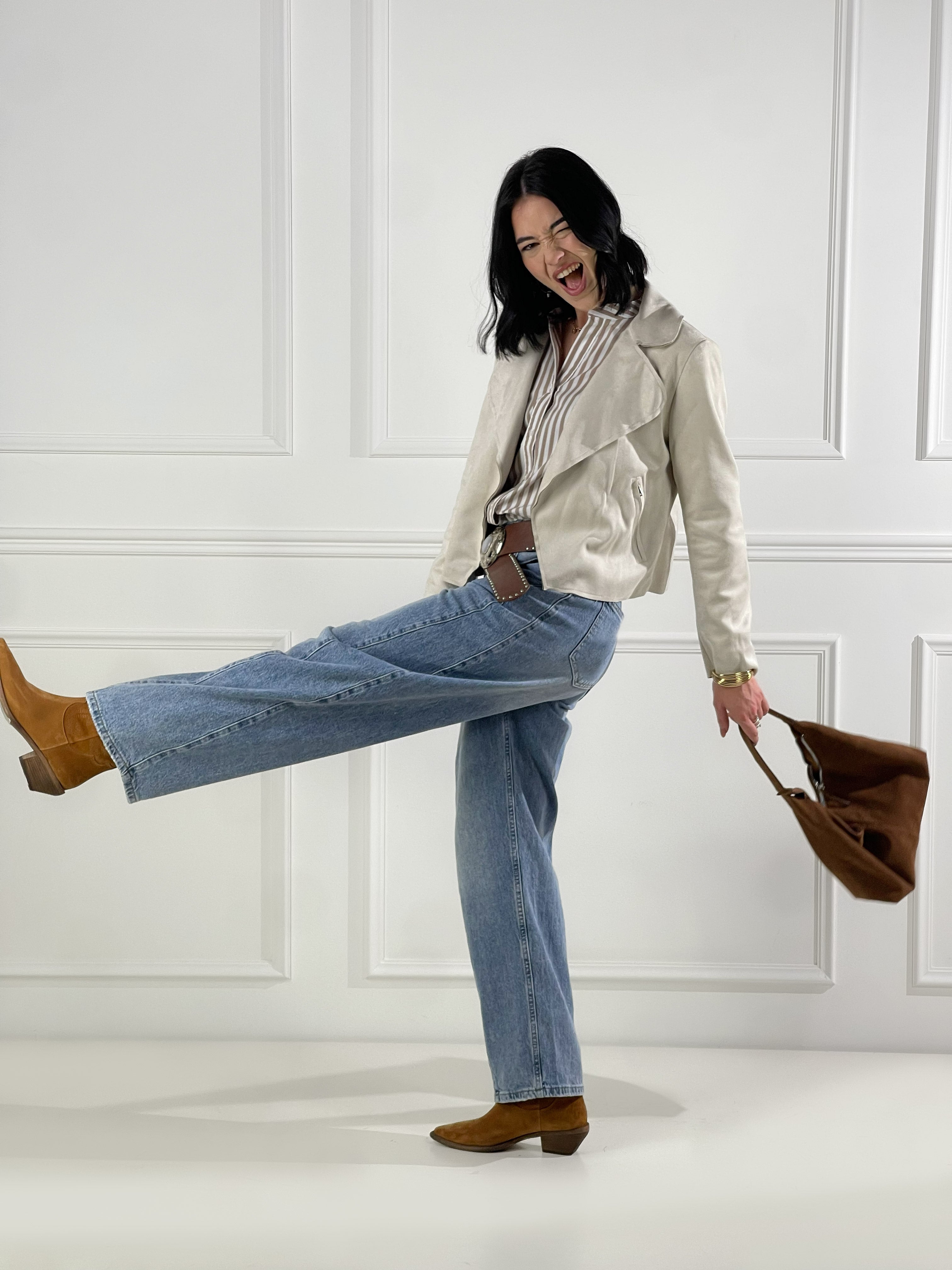 Jeans con cuciture laterali|Colore:Jeans