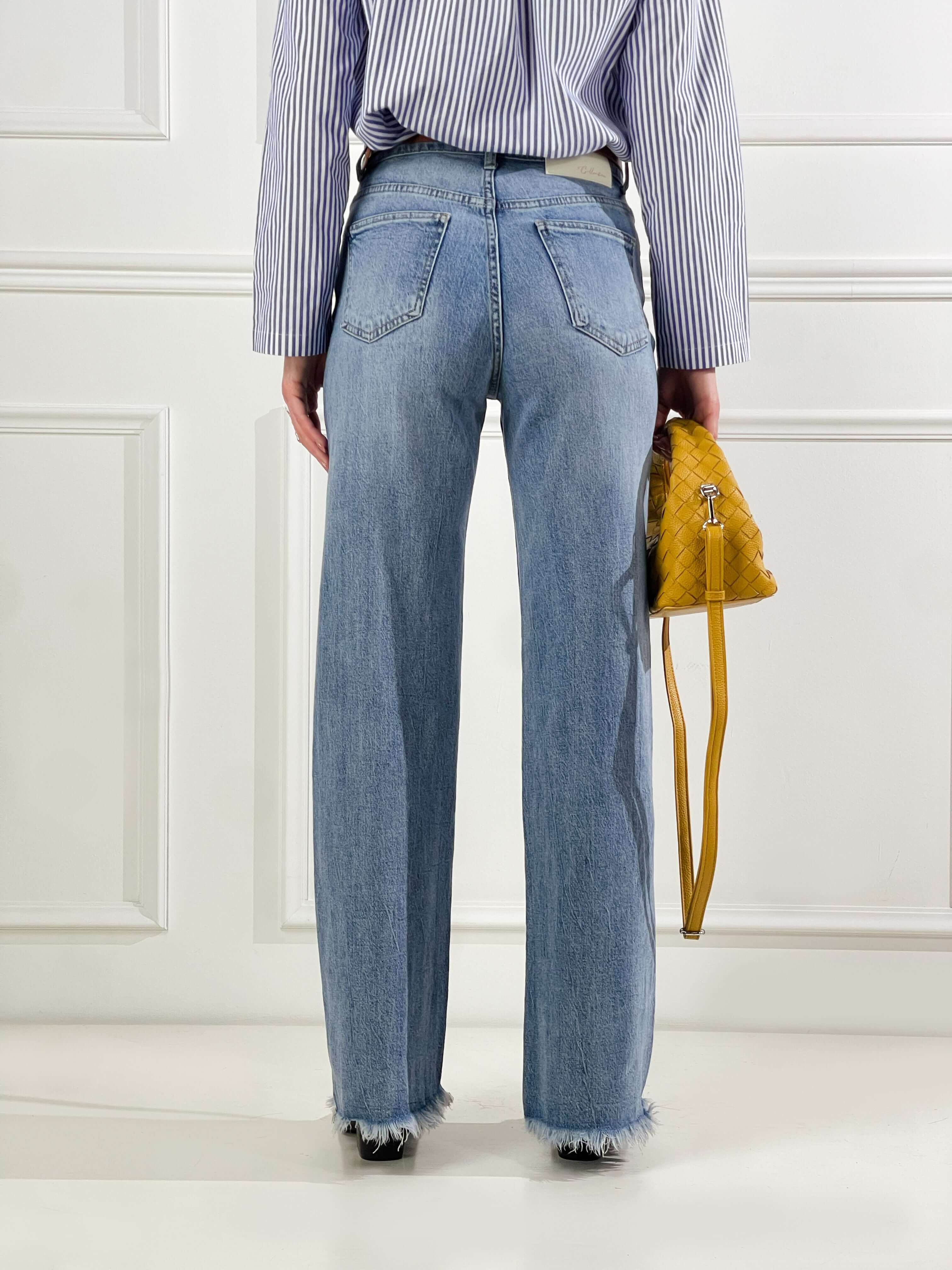 Jeans zampa sfrangiato|Colore:Jeans