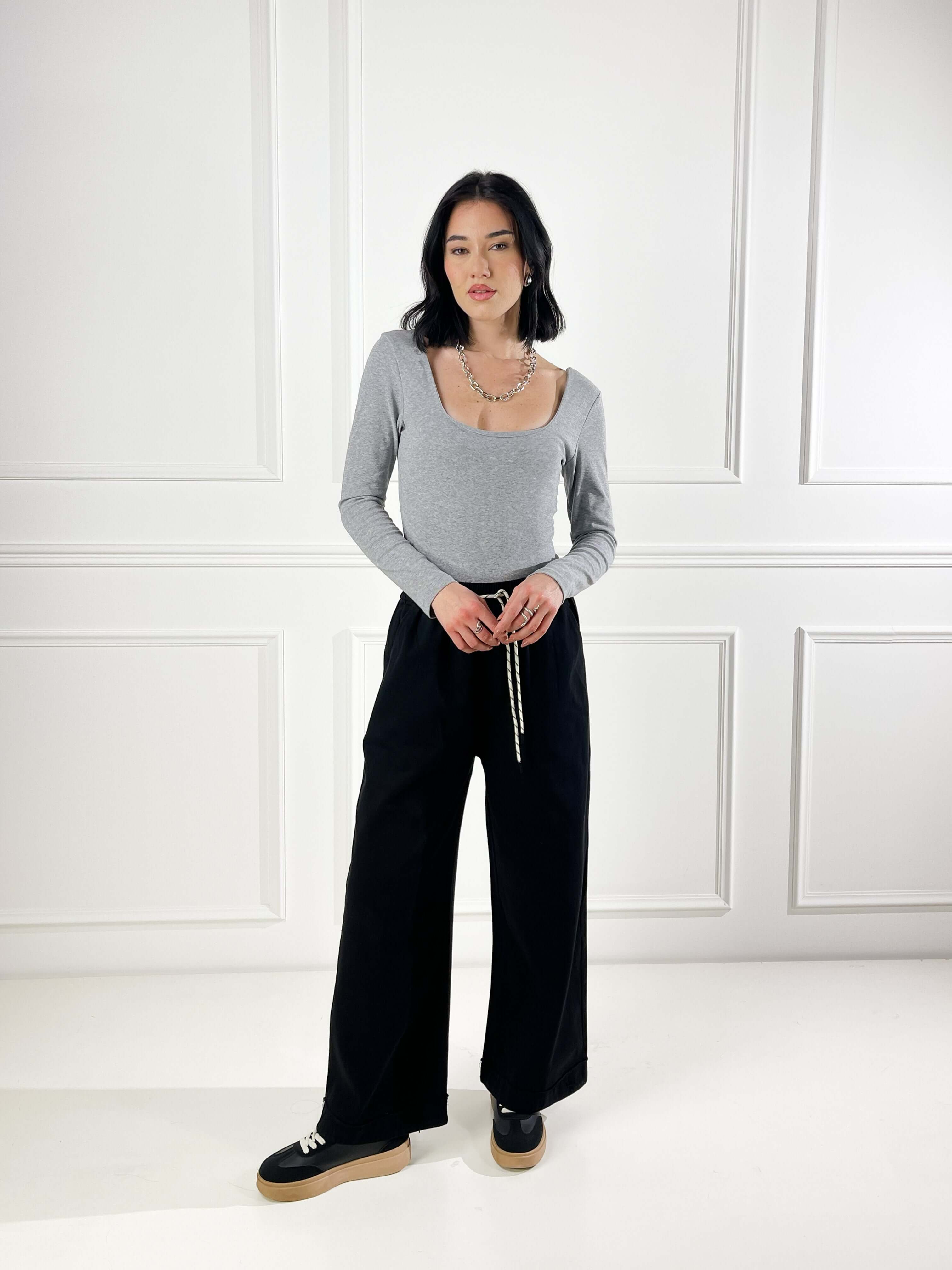 Body Scollo quadrato|Colore:Grigio