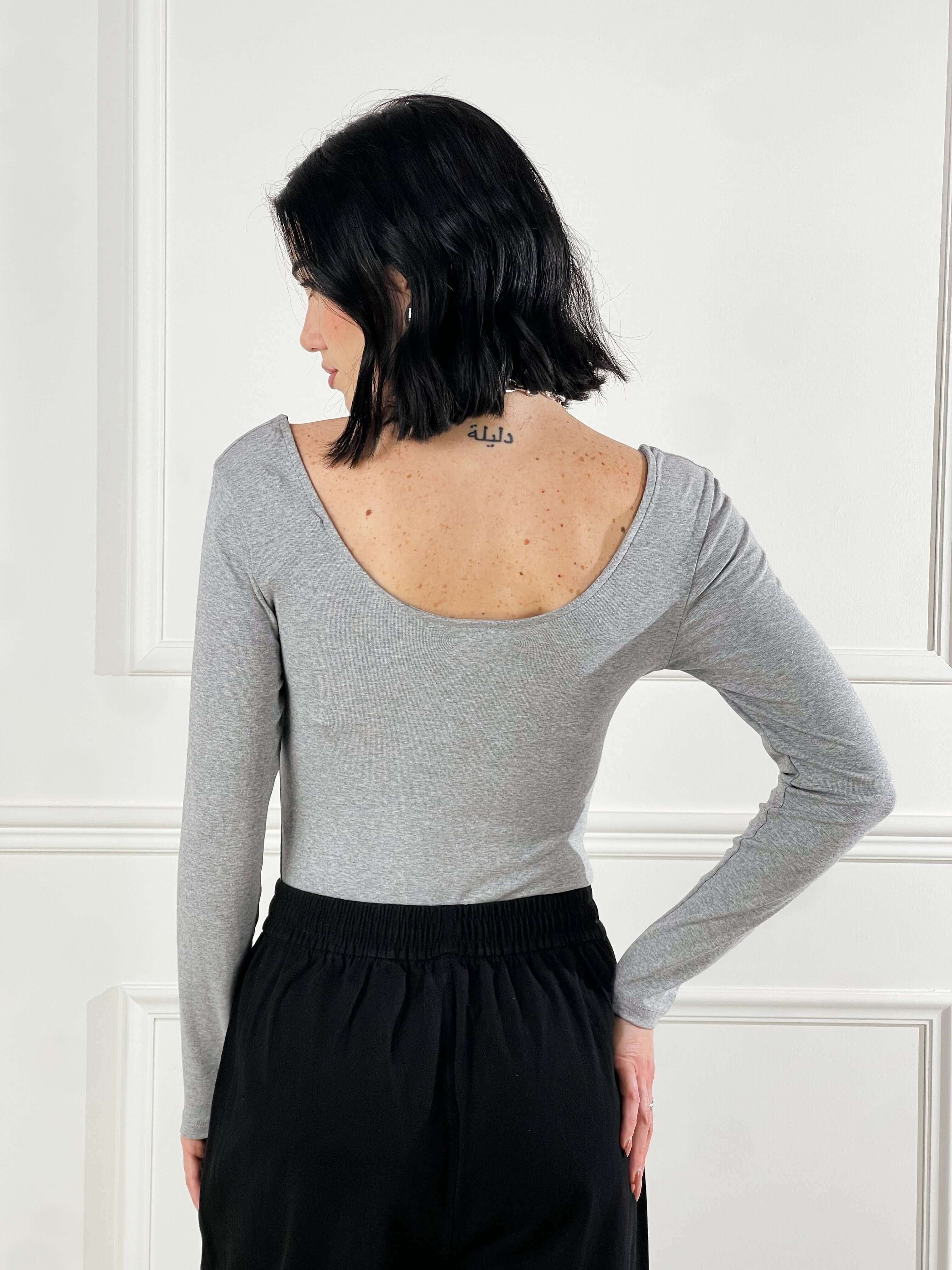 Body Scollo quadrato|Colore:Grigio