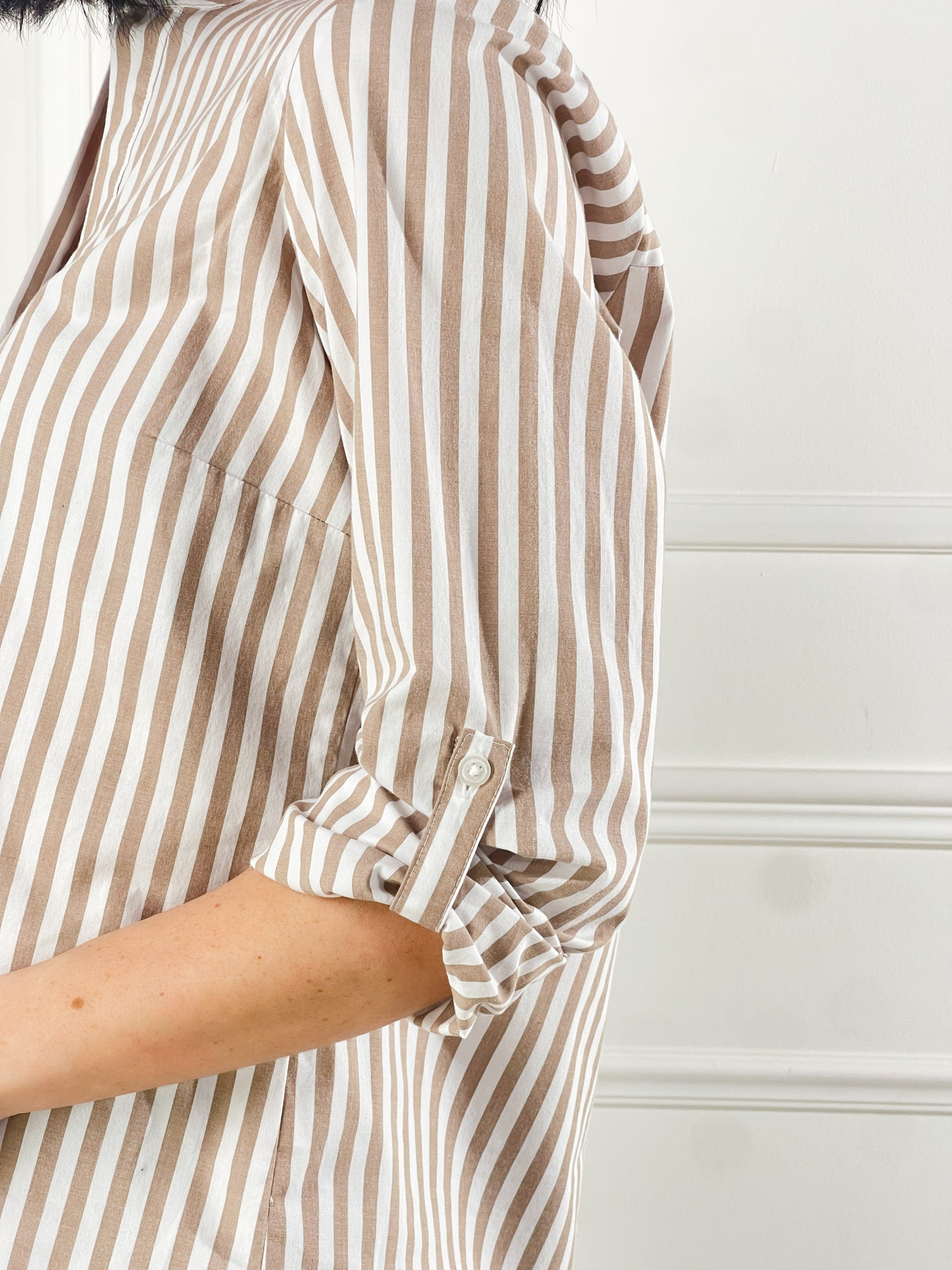 Camicia scollo a V|Colore:Cammello