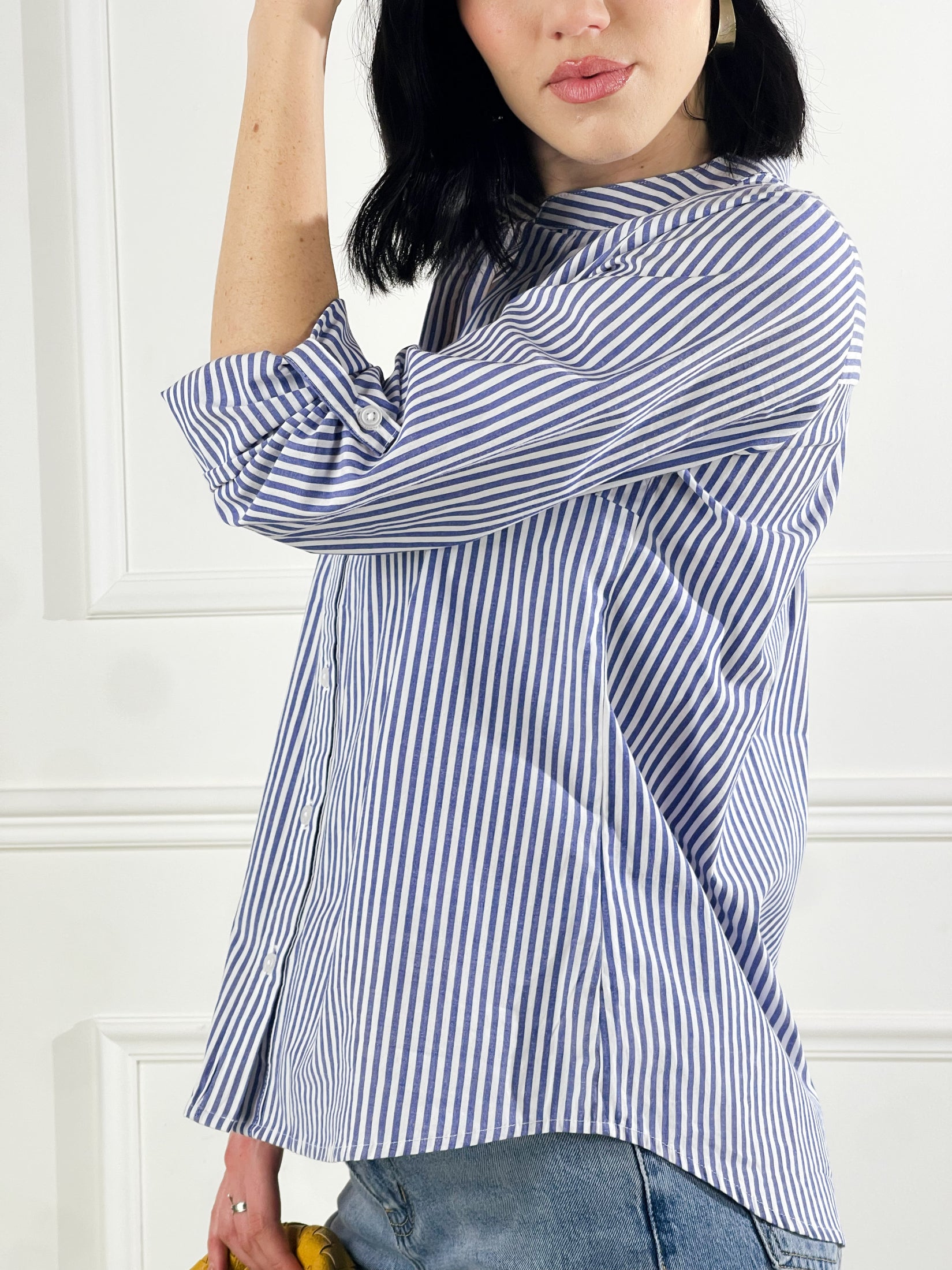 Camicia scollo a V|Colore:Blu royal