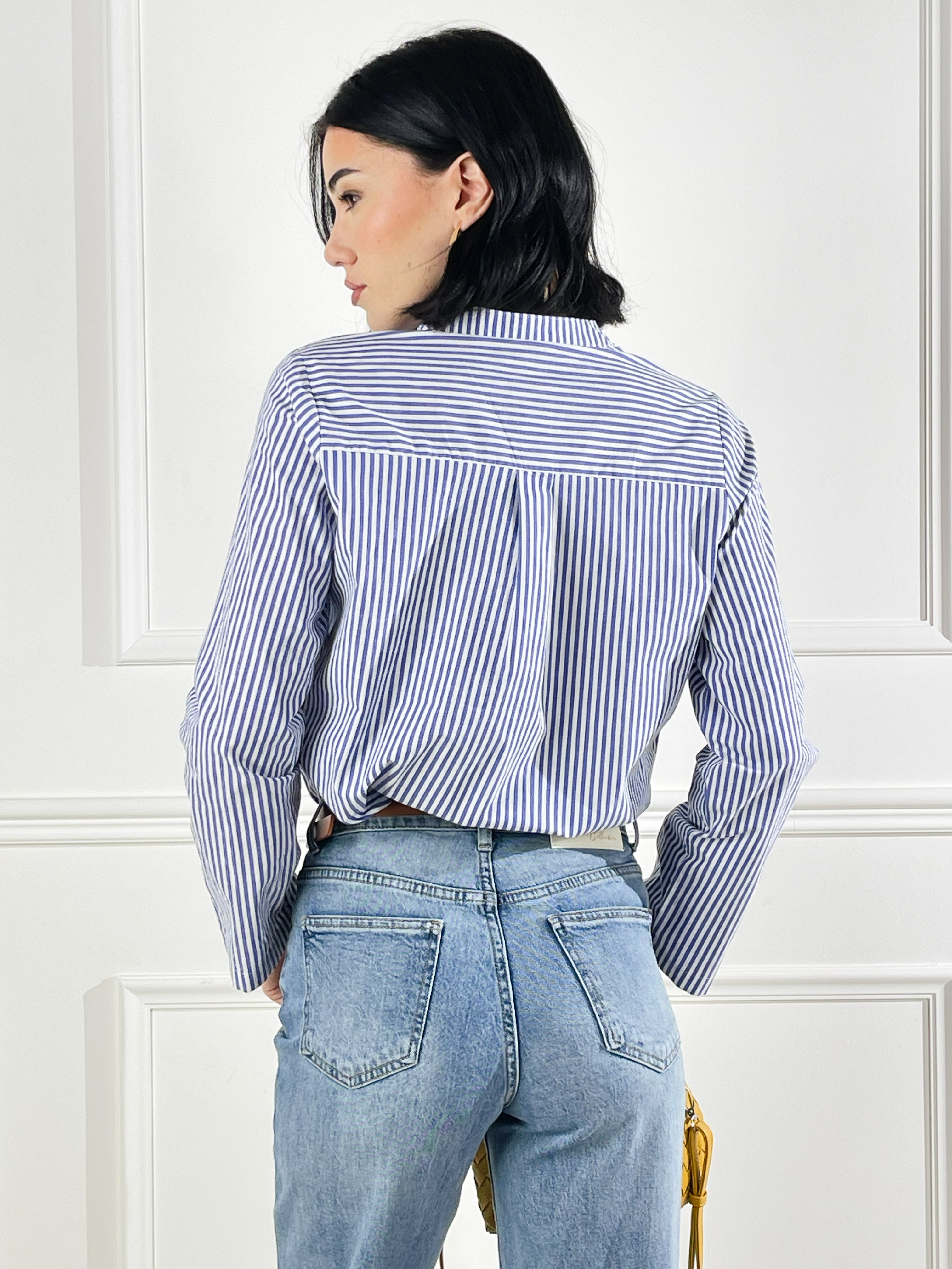 Camicia scollo a V|Colore:Blu royal