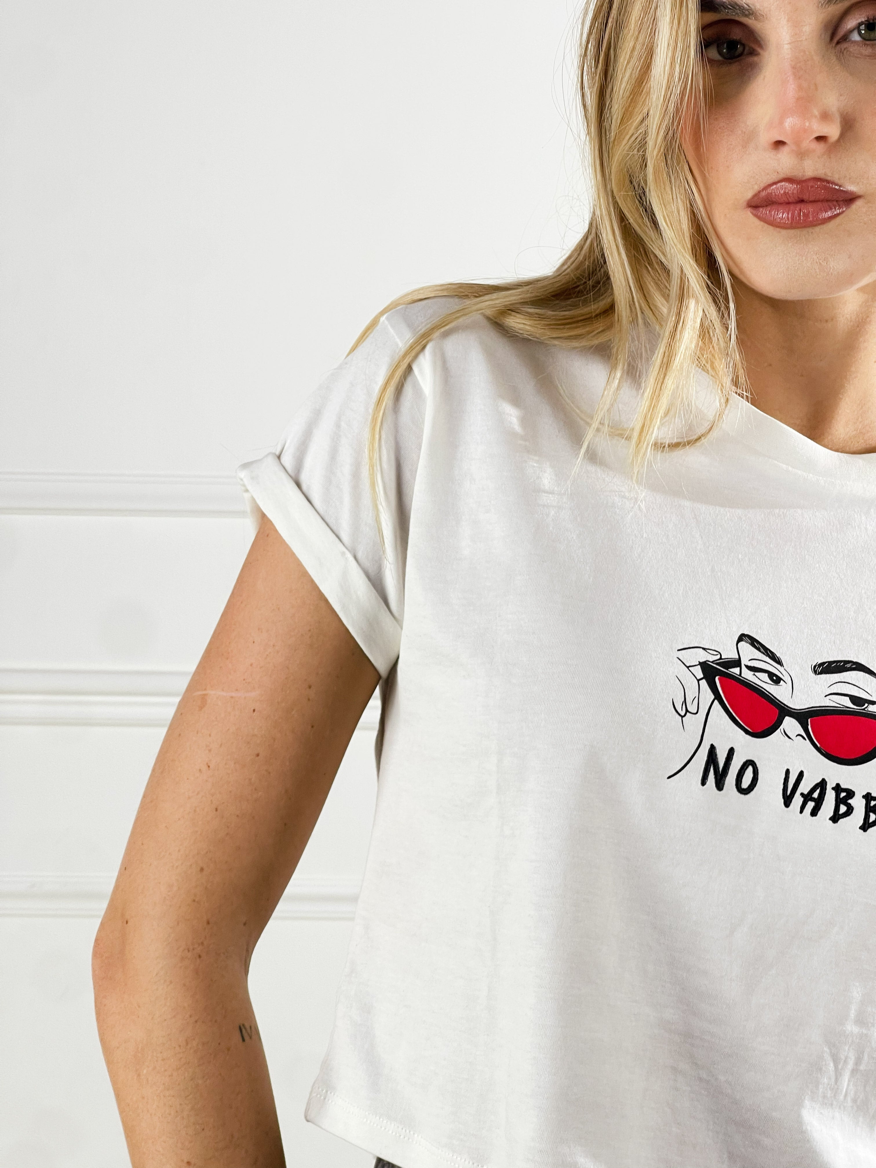 T shirt Vabbè|Colore:Bianco latte