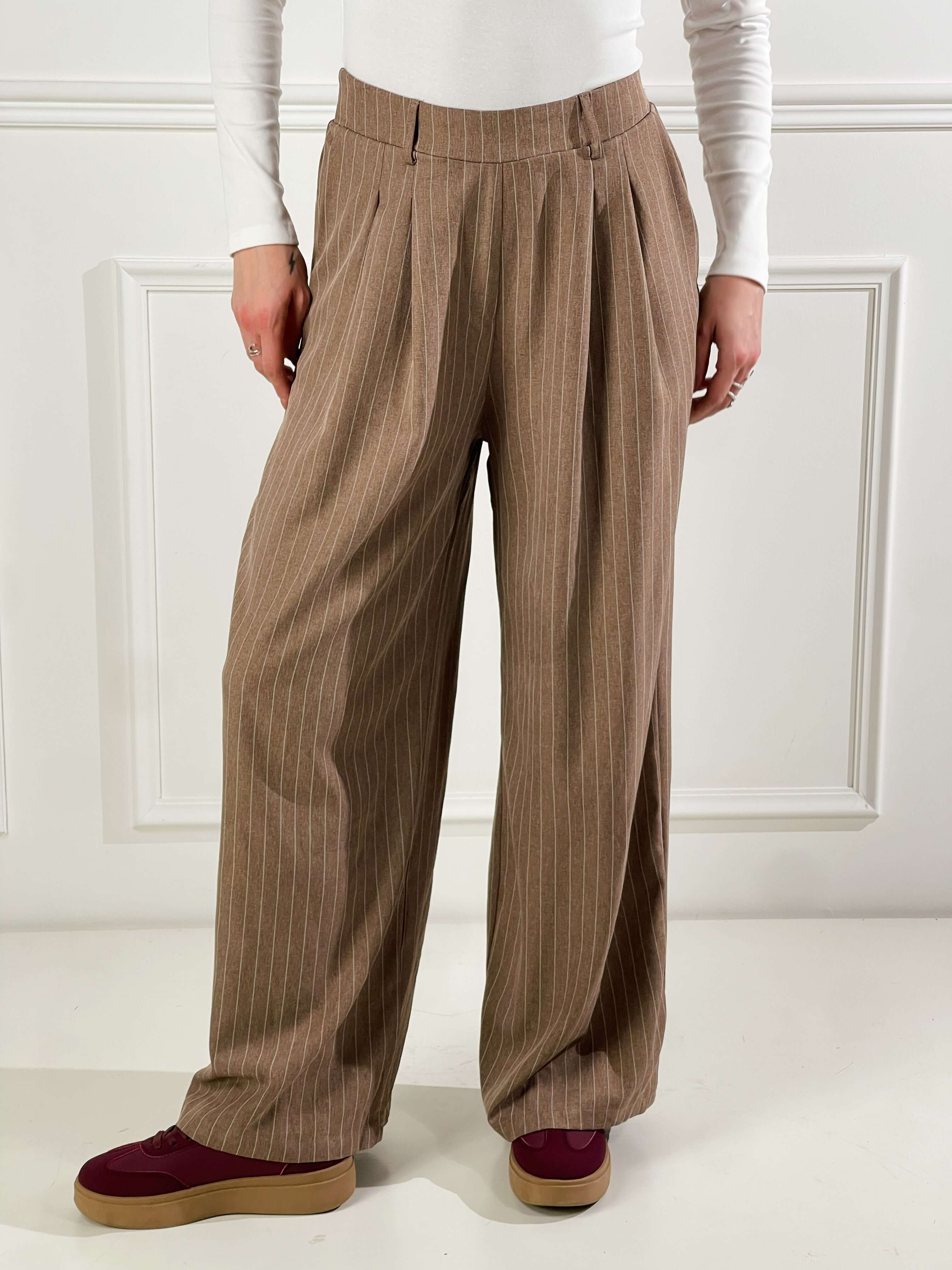 Pantalone Gessato|Colore:Kaki