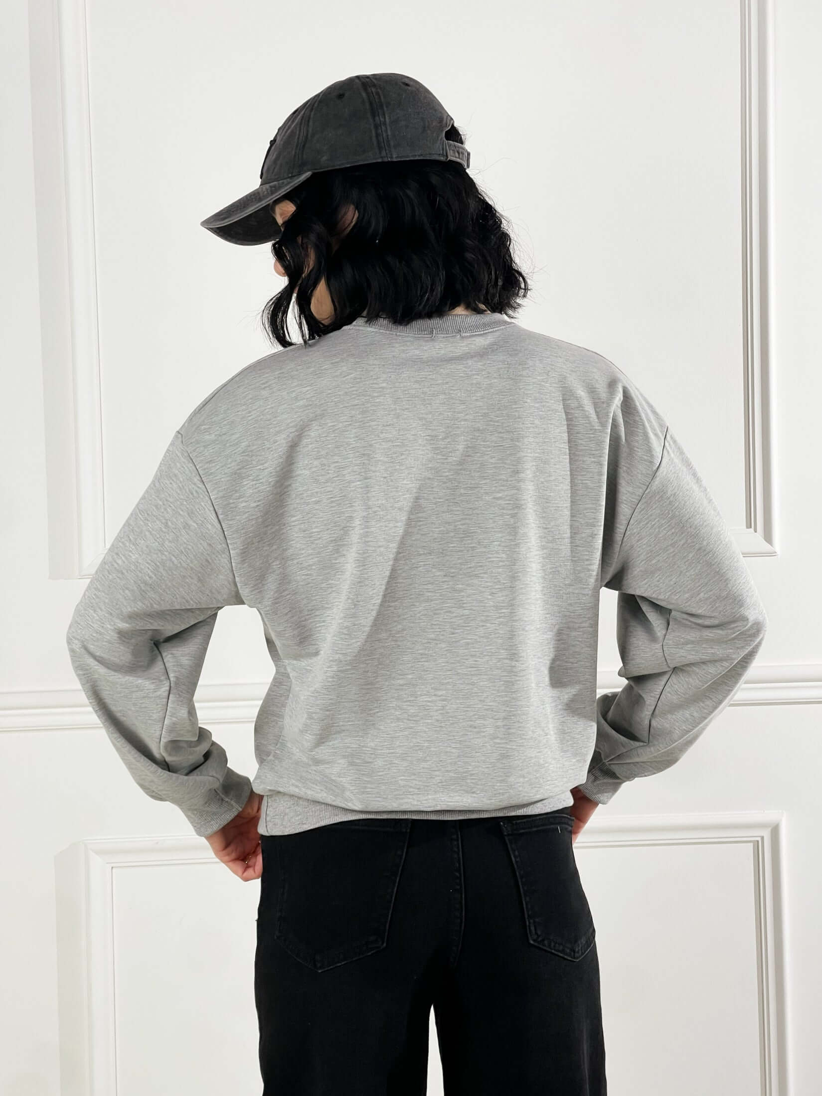 Felpa Basic girocollo|Colore:Grigio