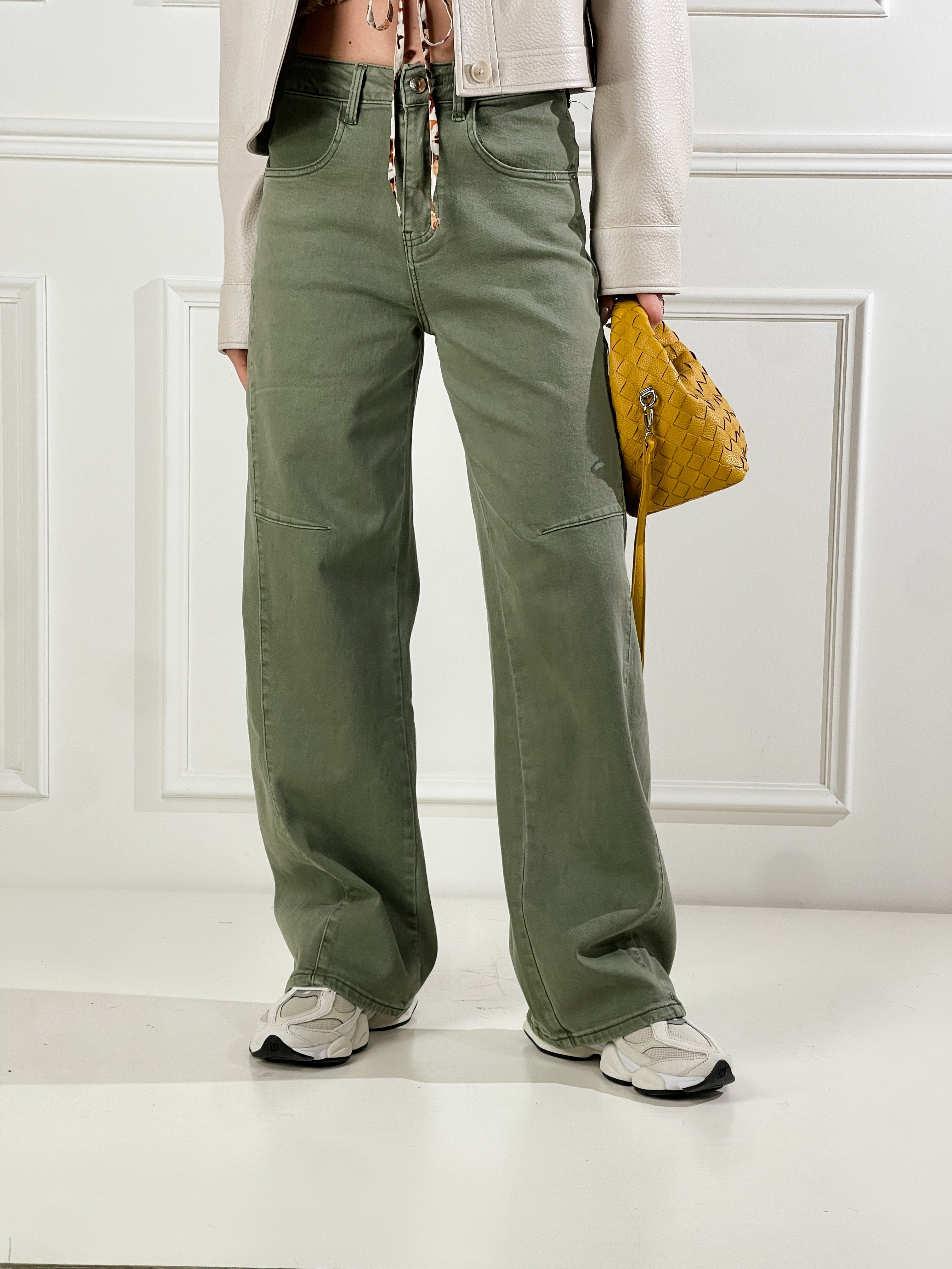 Cargo strutturato|Colore:Verde militare