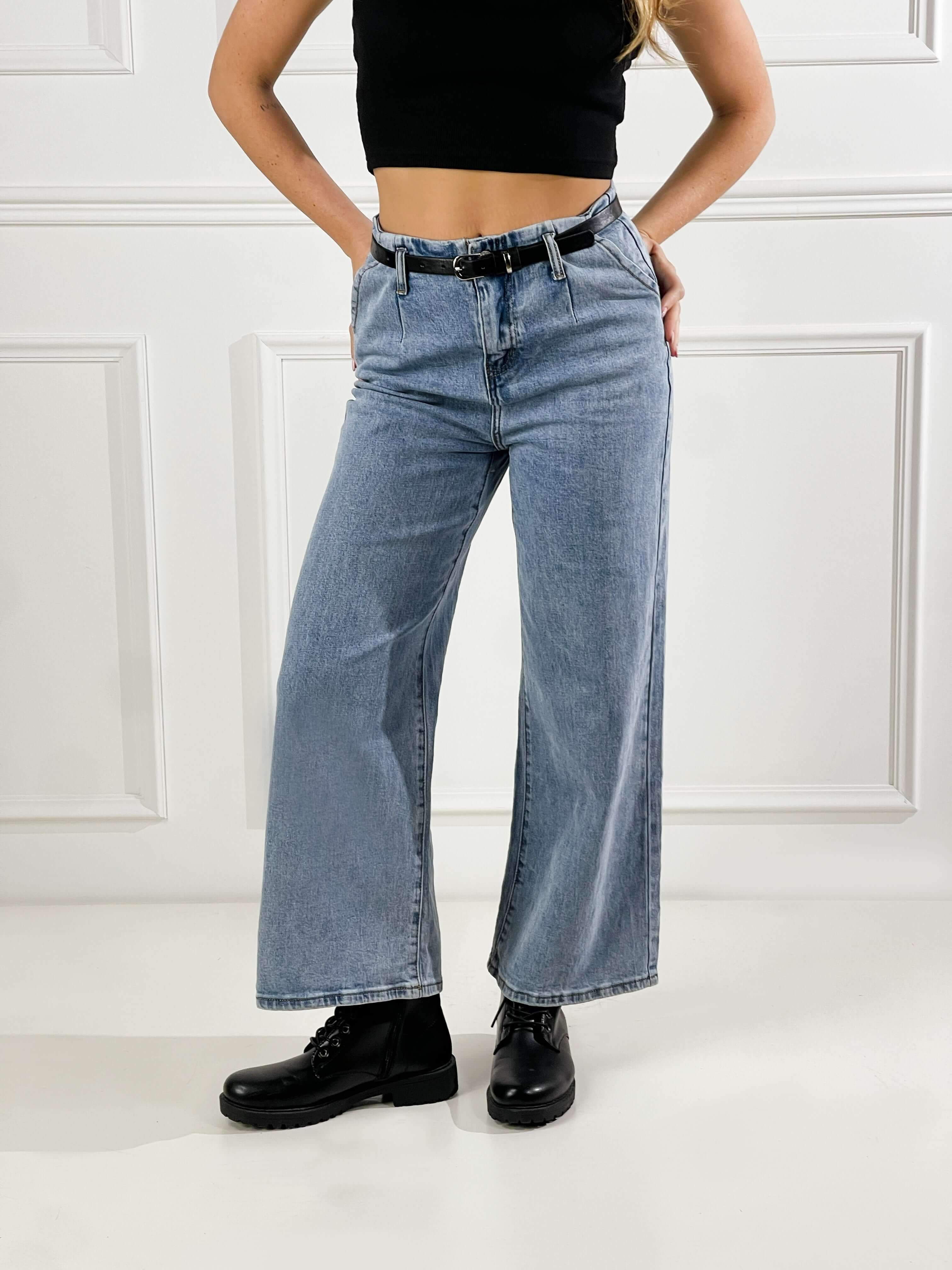 Jeans London con cinta|Colore:Jeans