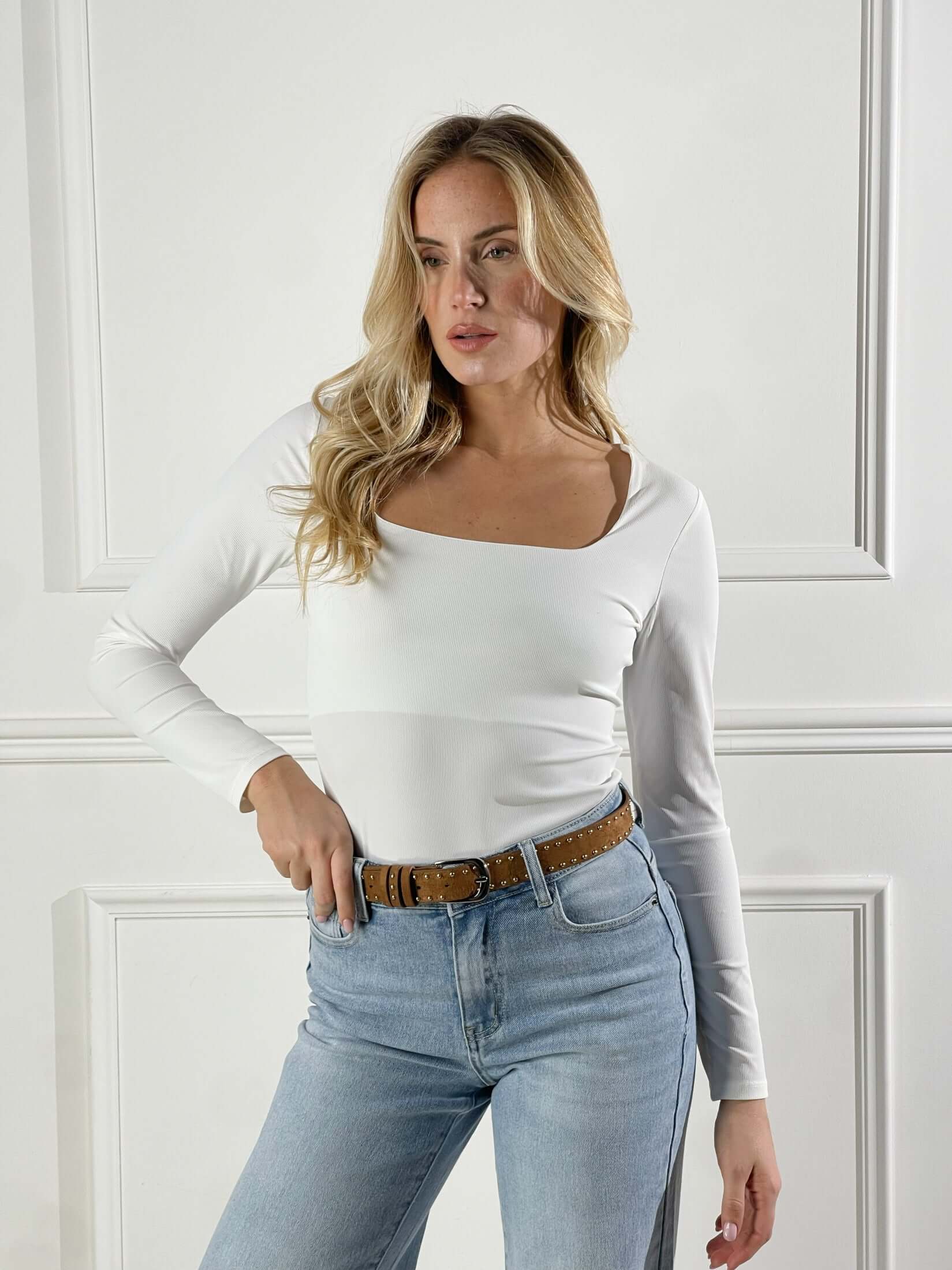 Body Meslissa scollo quadrato|Colore:Bianco