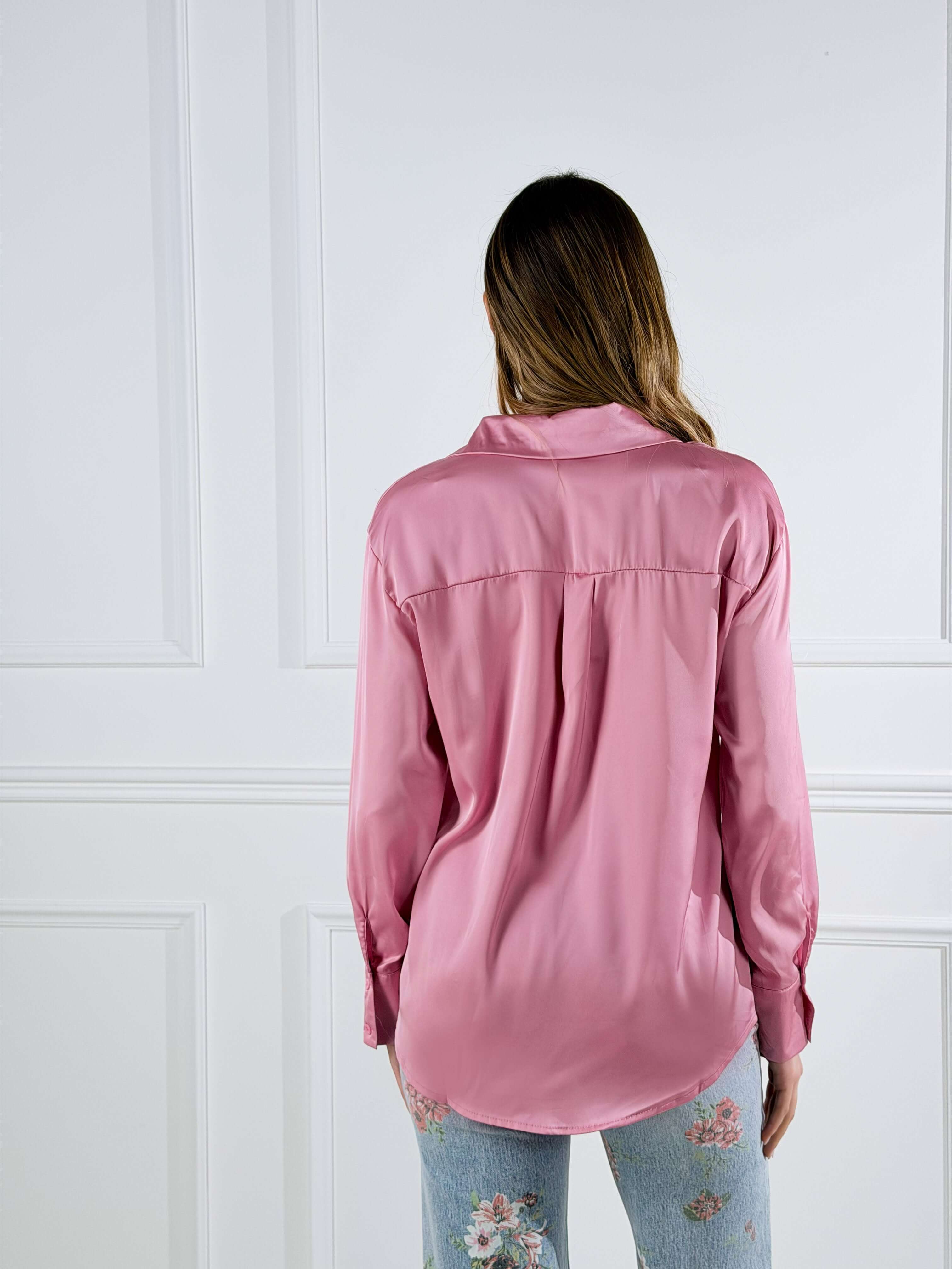 Camicia in raso|Colore:Rosa
