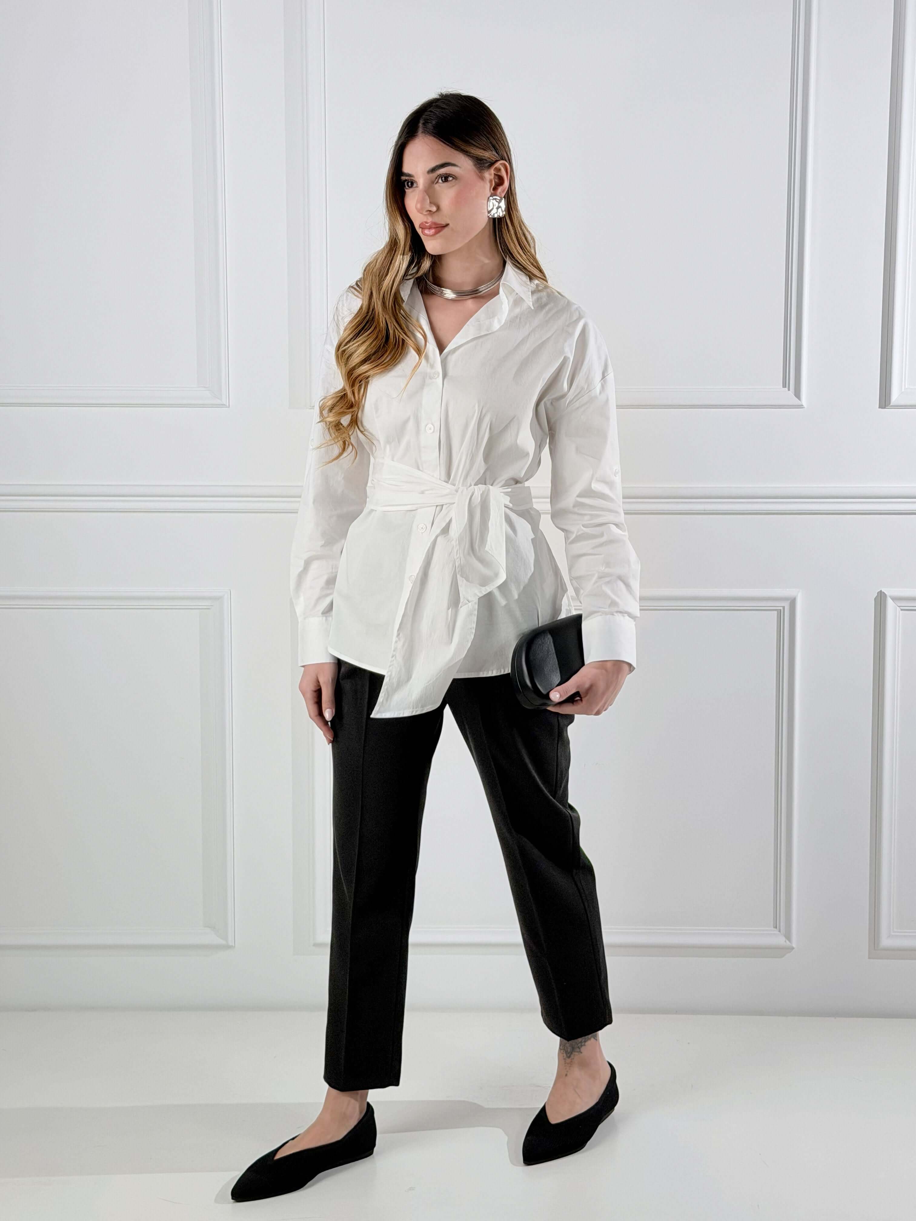 Pantalone con elastico|Colore:Nero