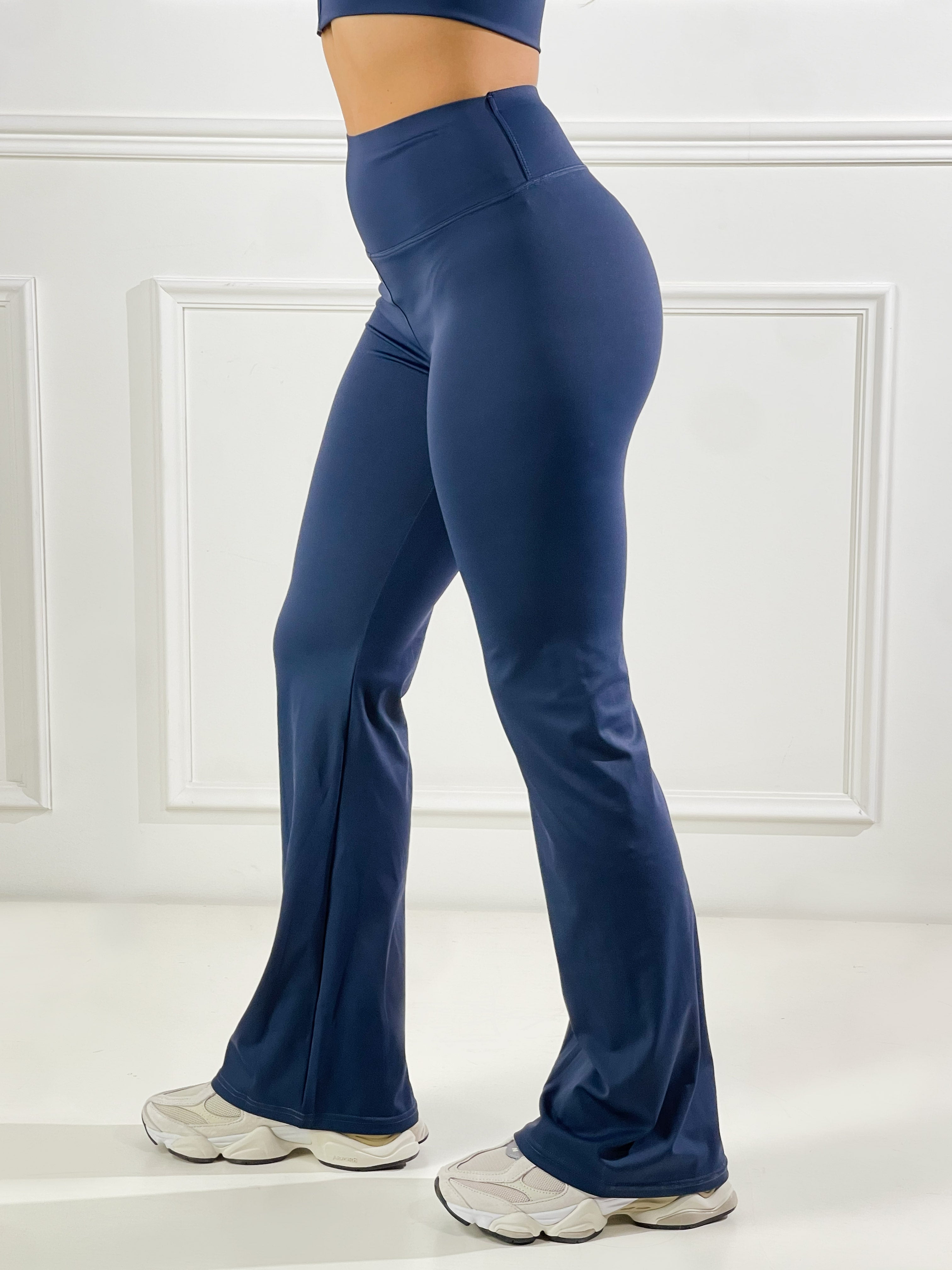 Set Fitness con cuciture a contrasto|Colore:Blu