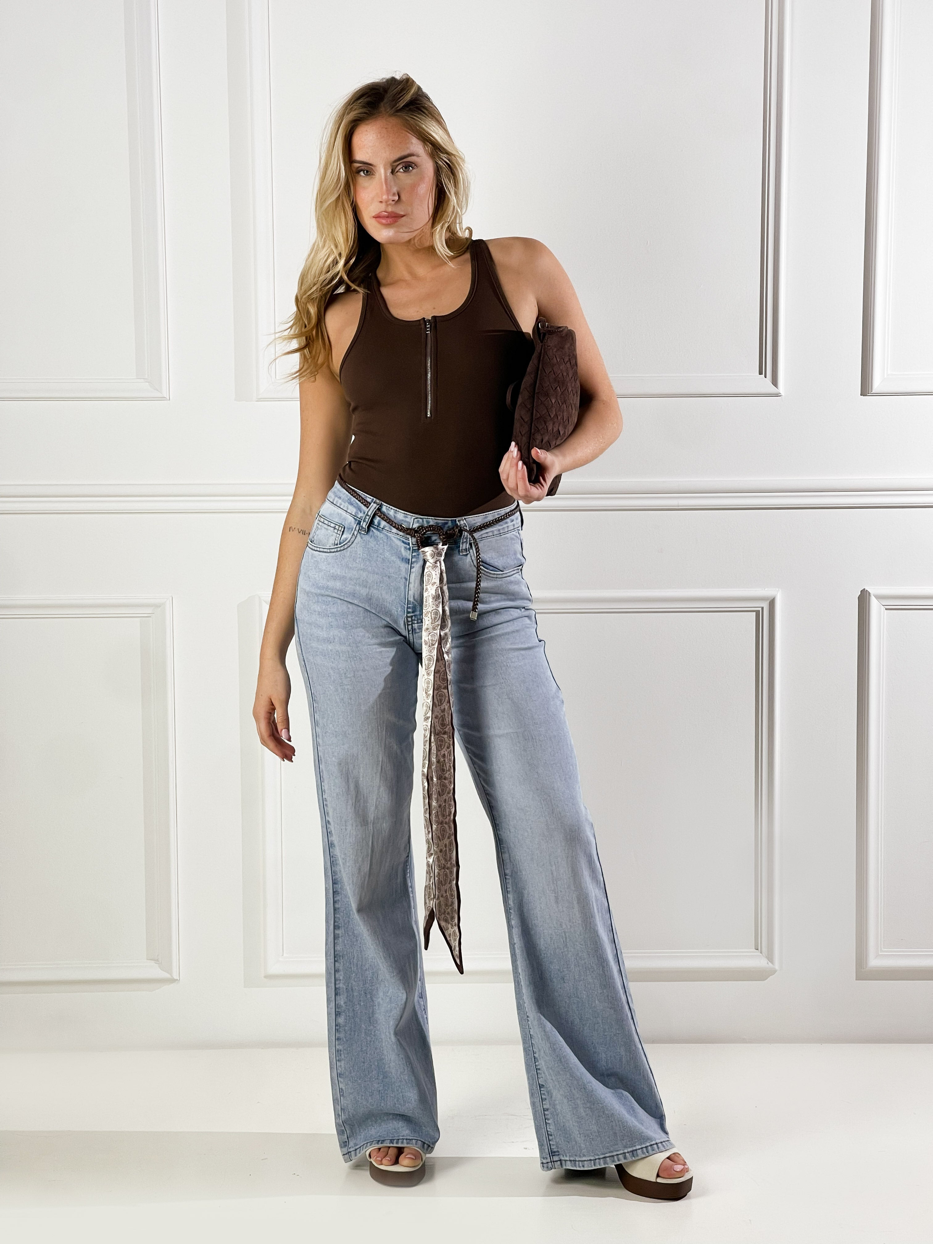 Jeans con Foulard|Colore:Blu