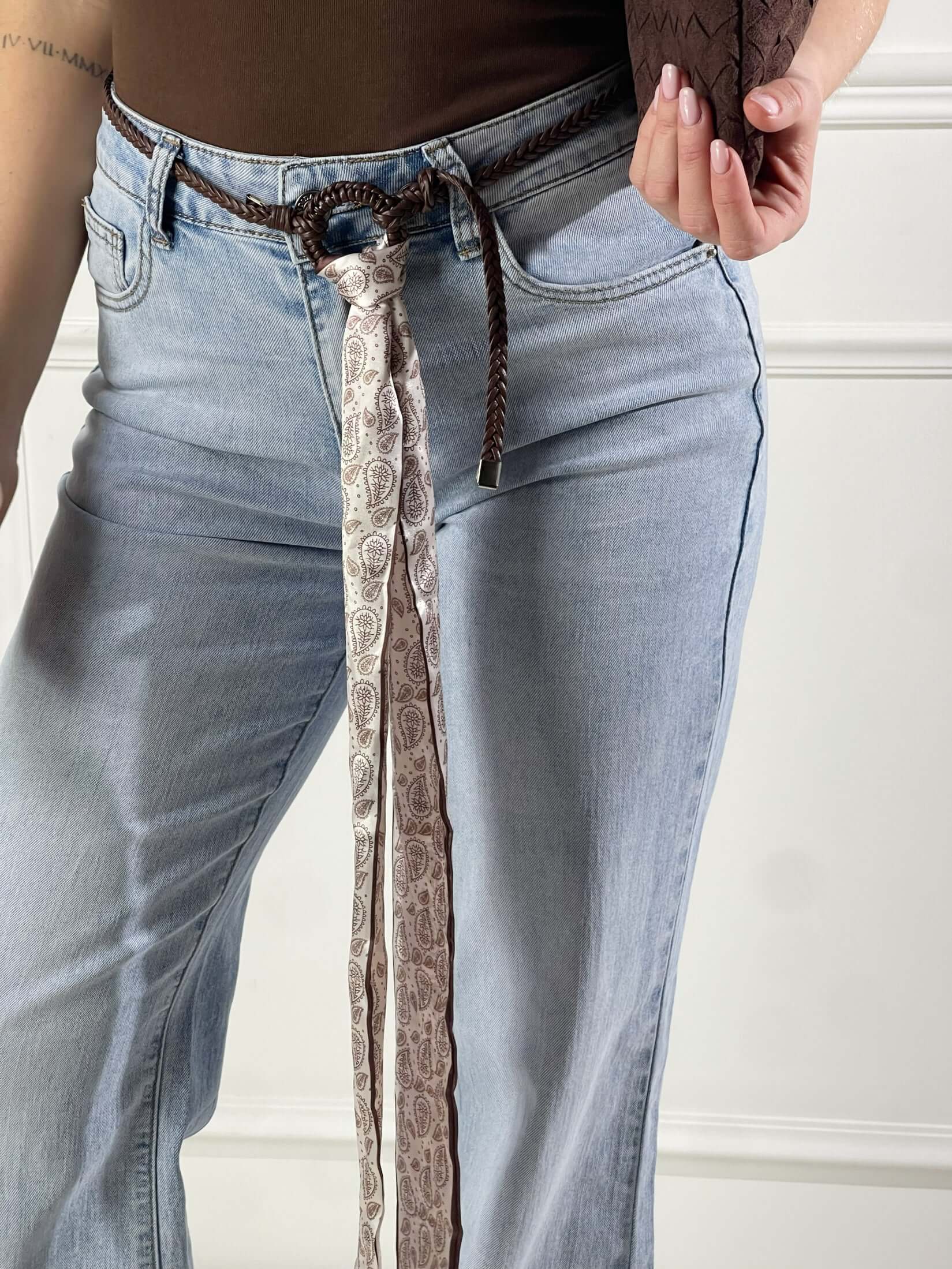 Jeans con Foulard|Colore:Blu