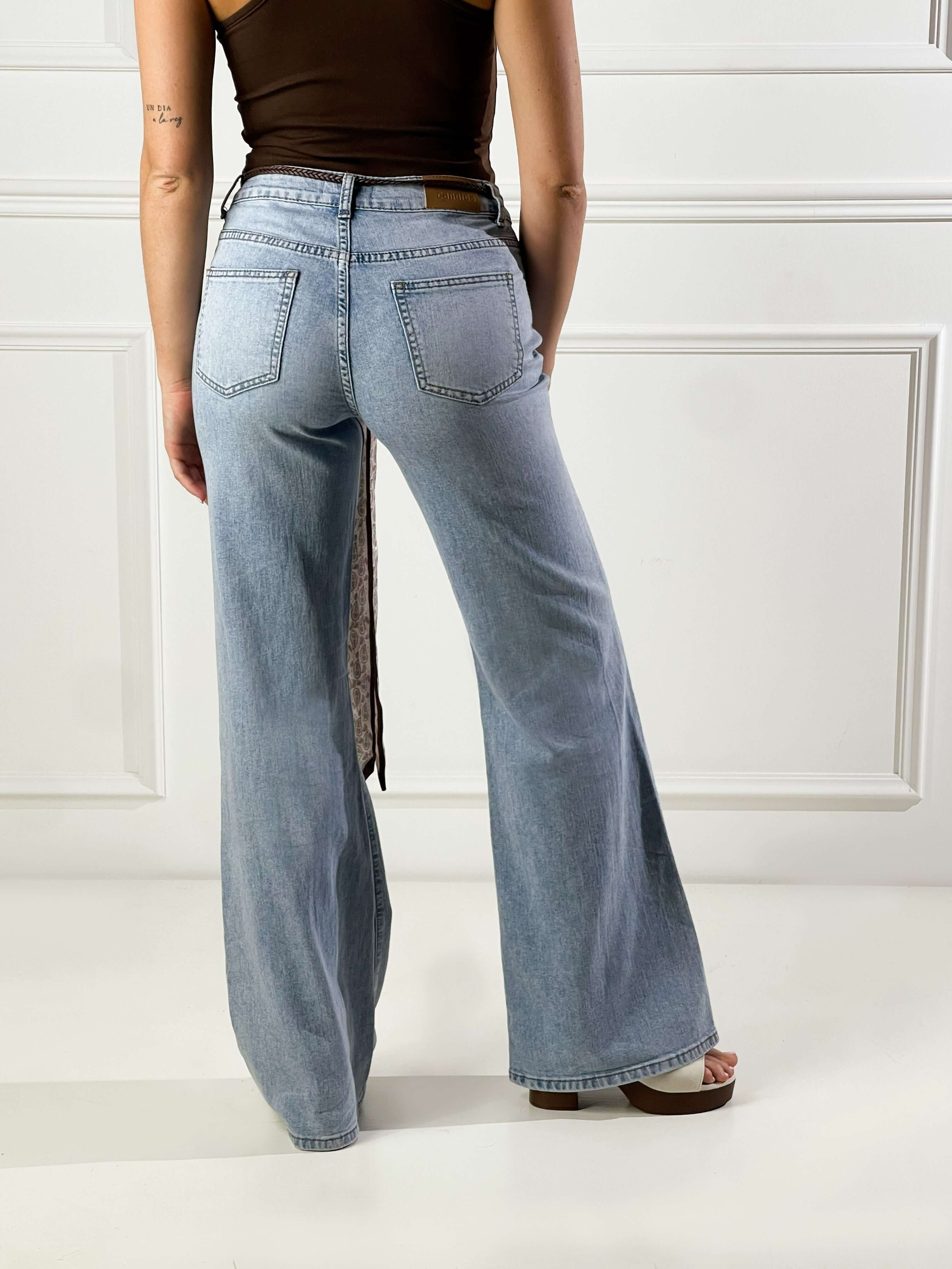 Jeans con Foulard|Colore:Blu