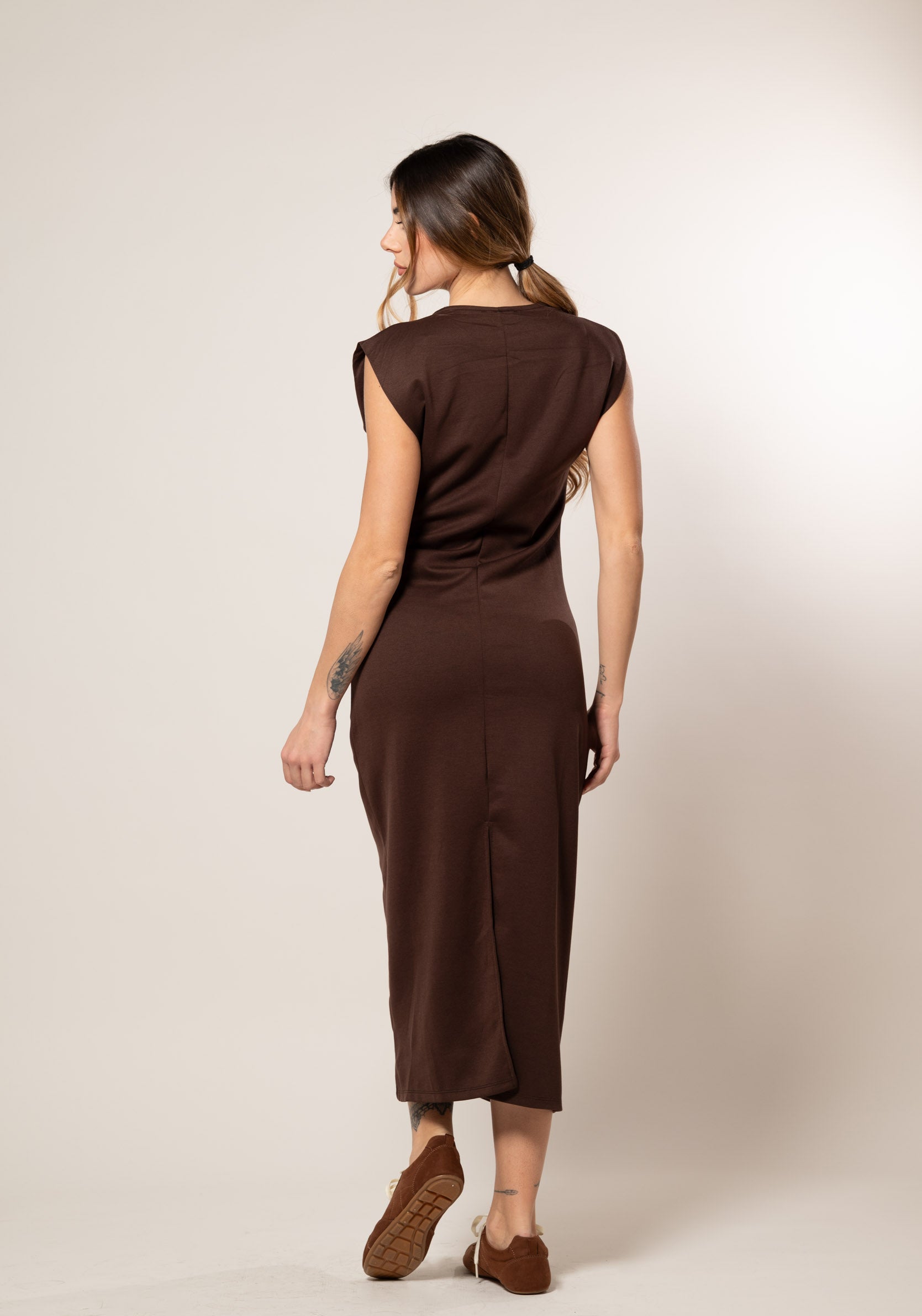 Vestito Dea con accessorio|Colore:Caffe