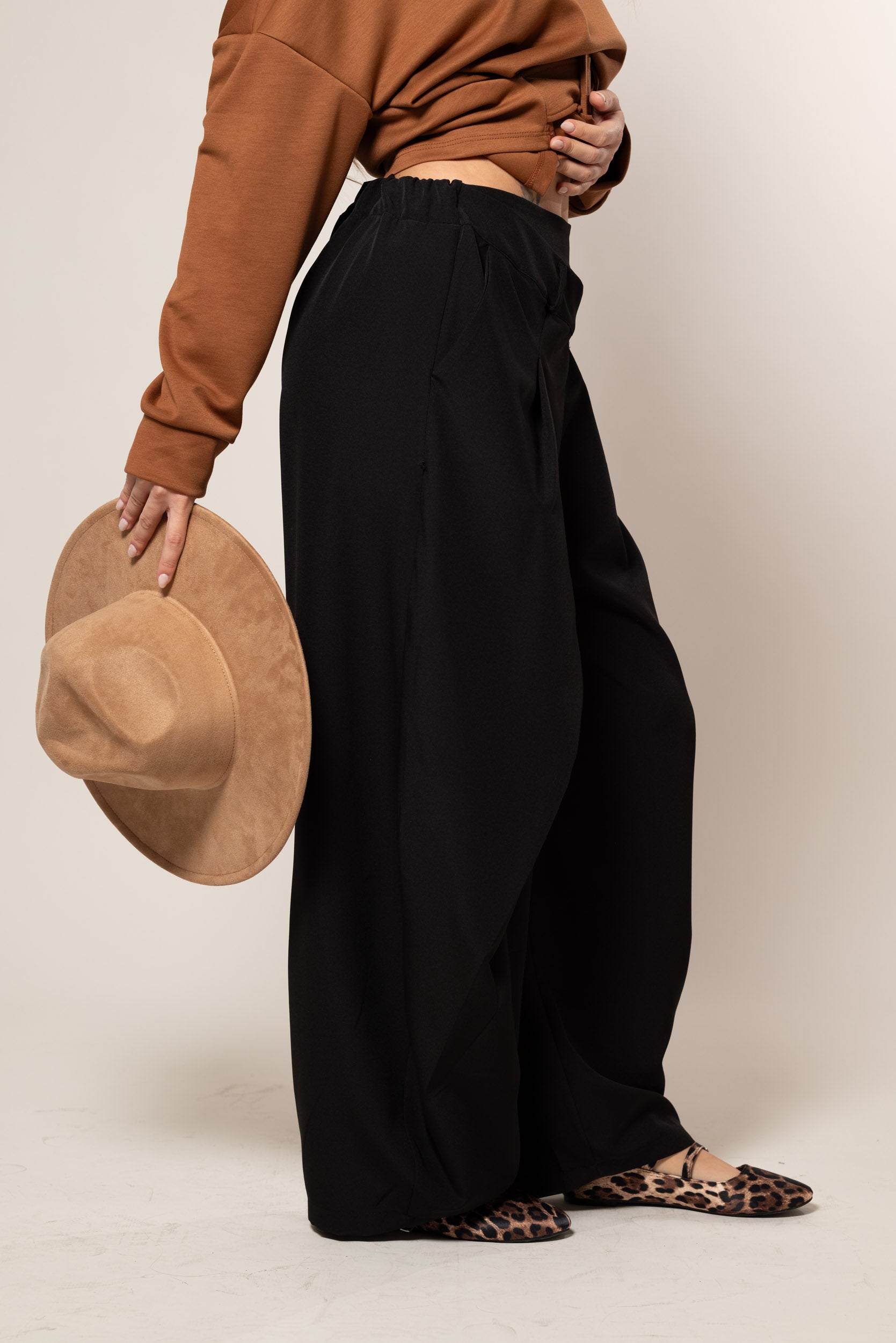 Pantalone a portafoglio|Colore:Nero