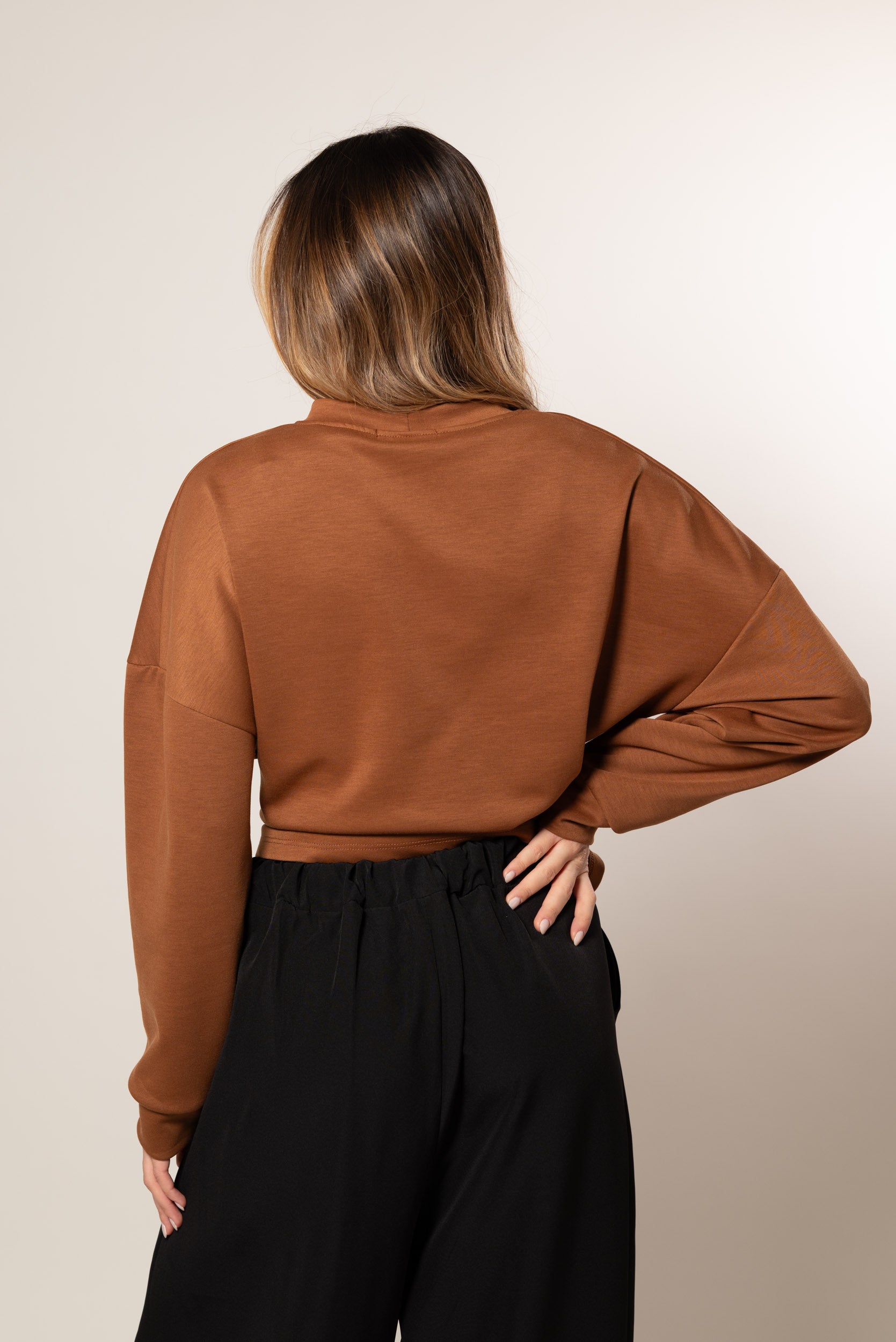 Felpa con cinta|Colore:Tabacco