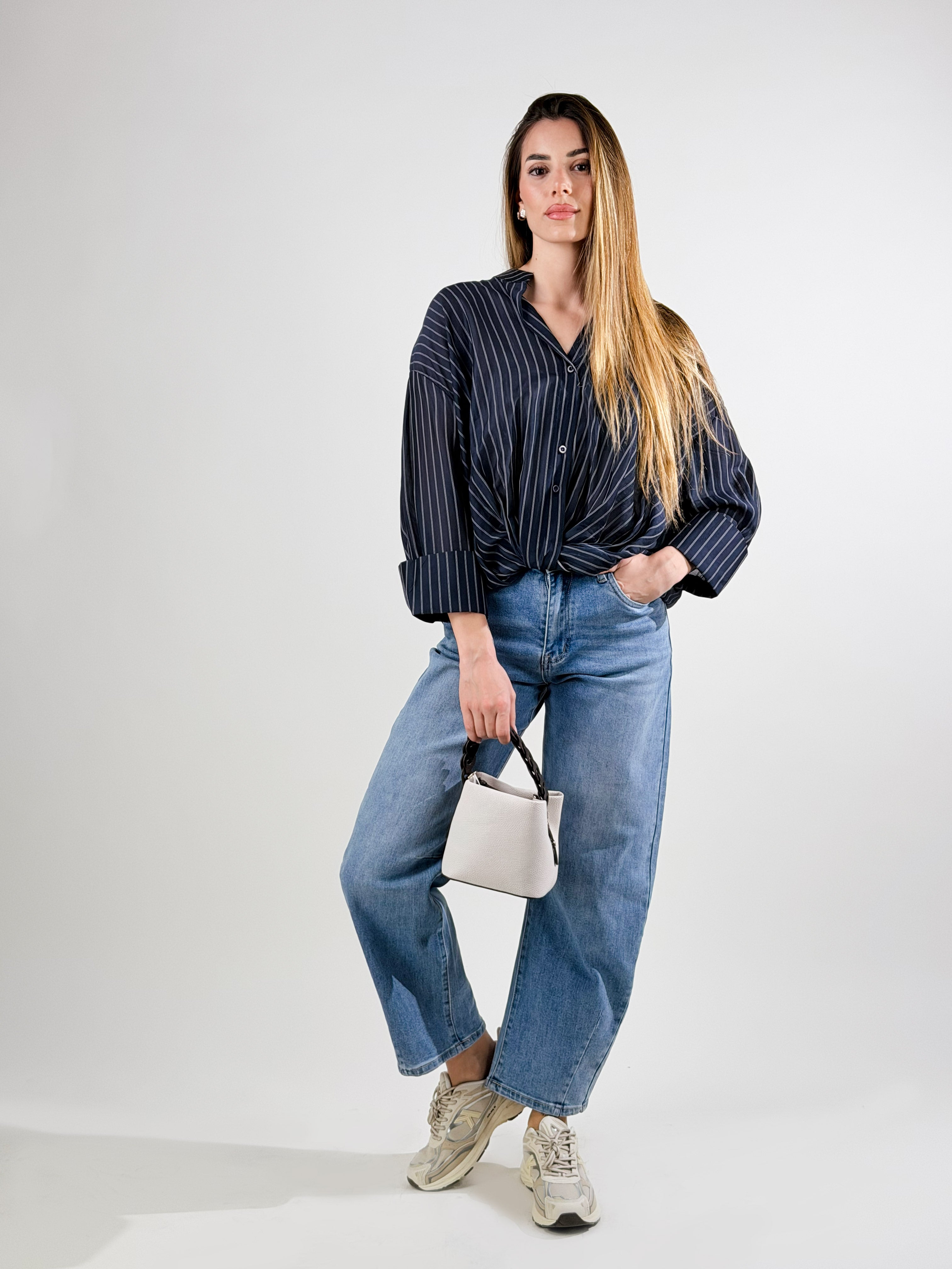 Camicia Ballon|Colore:Blu