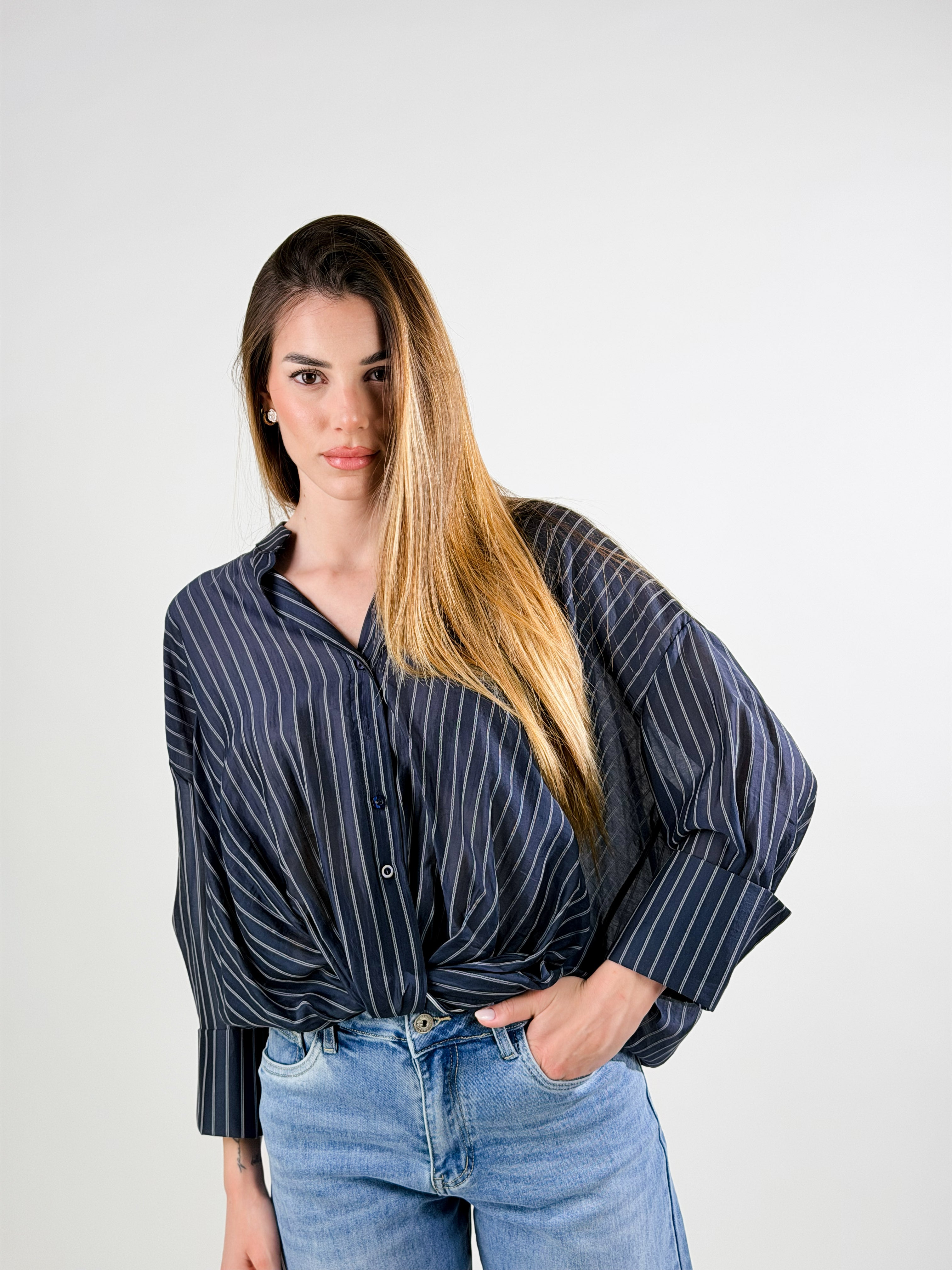 Camicia Ballon|Colore:Blu