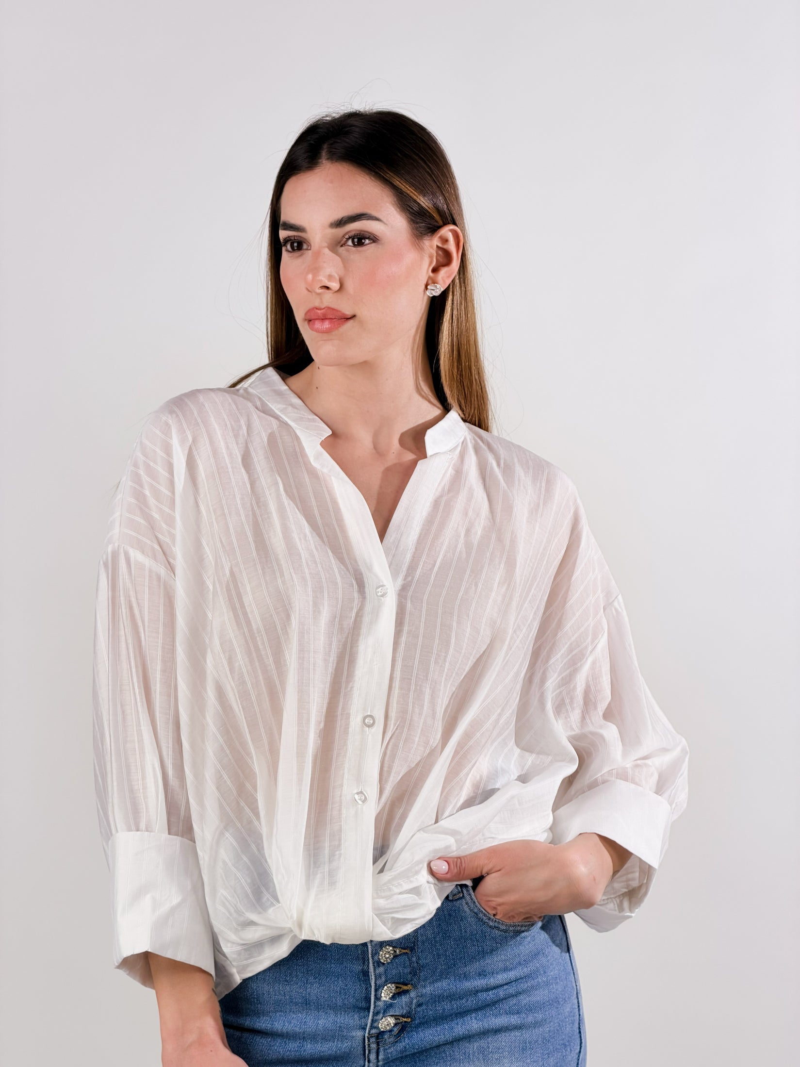 Camicia Ballon|Colore:Bianco