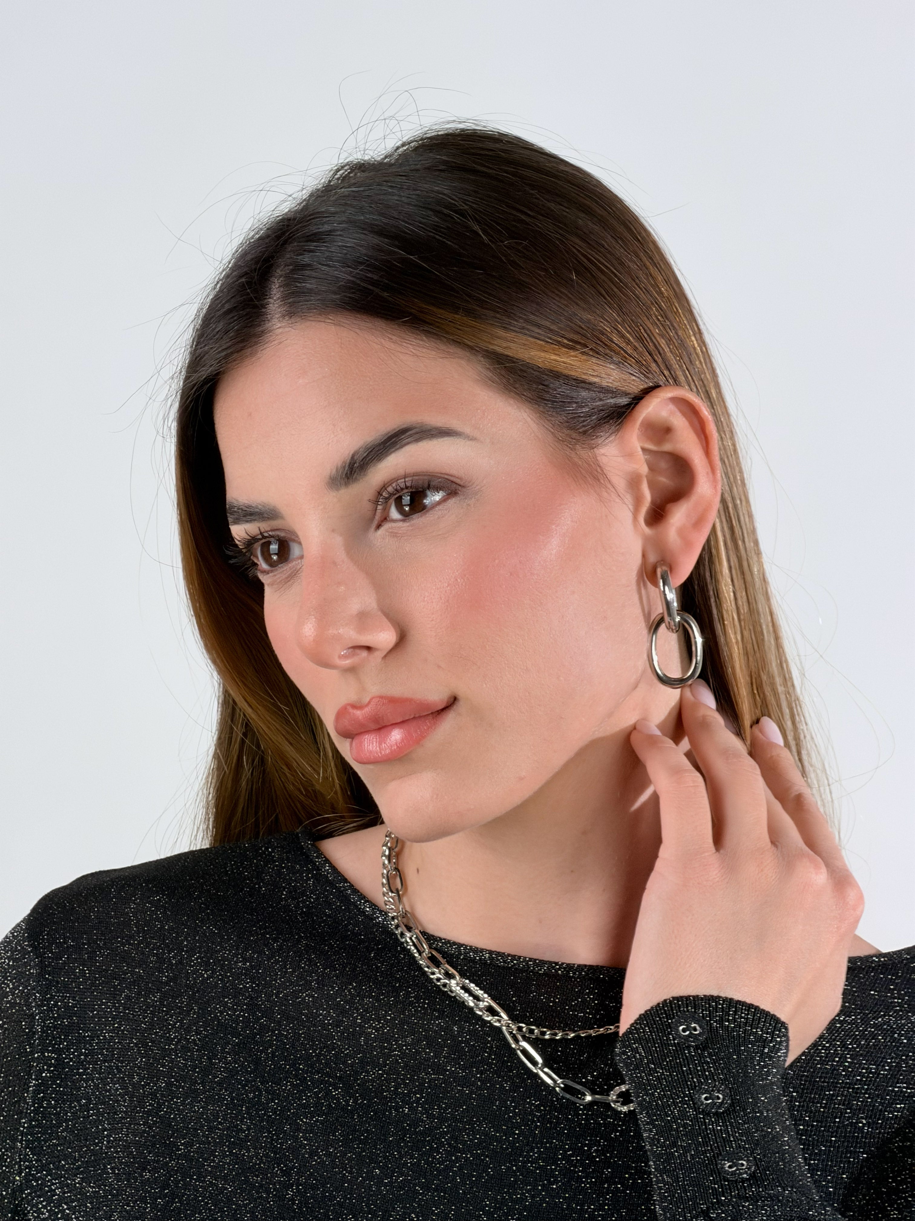 Maglia girocollo lurex|Colore:Nero