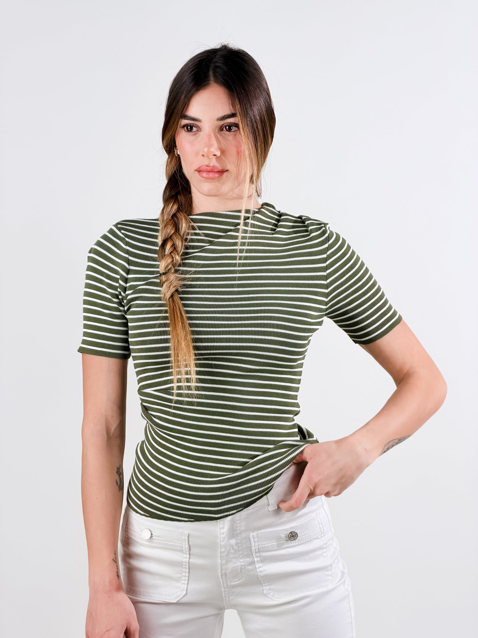 Maglia marine|Colore:Verde militare
