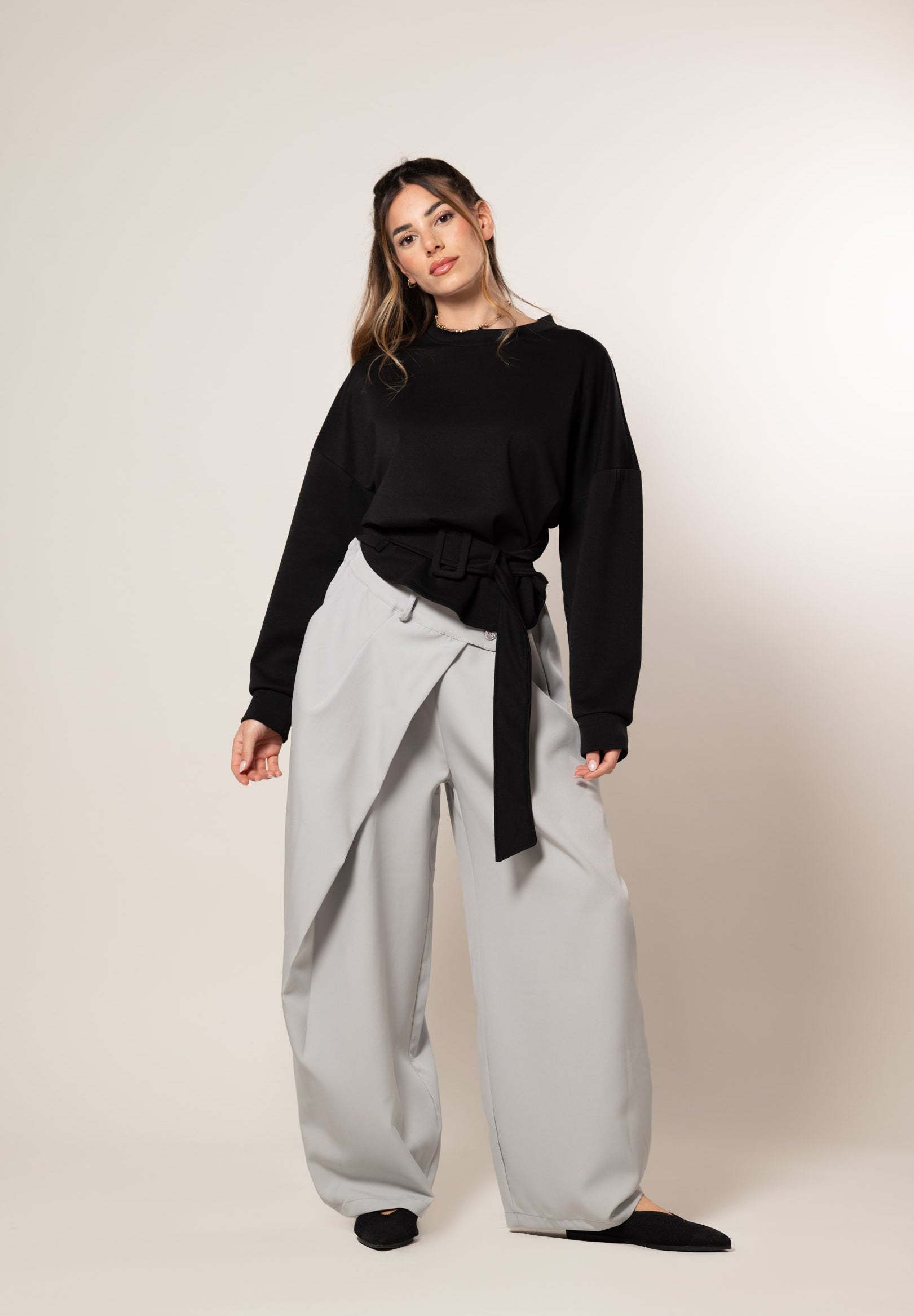 Pantalone a portafoglio|Colore:Nero