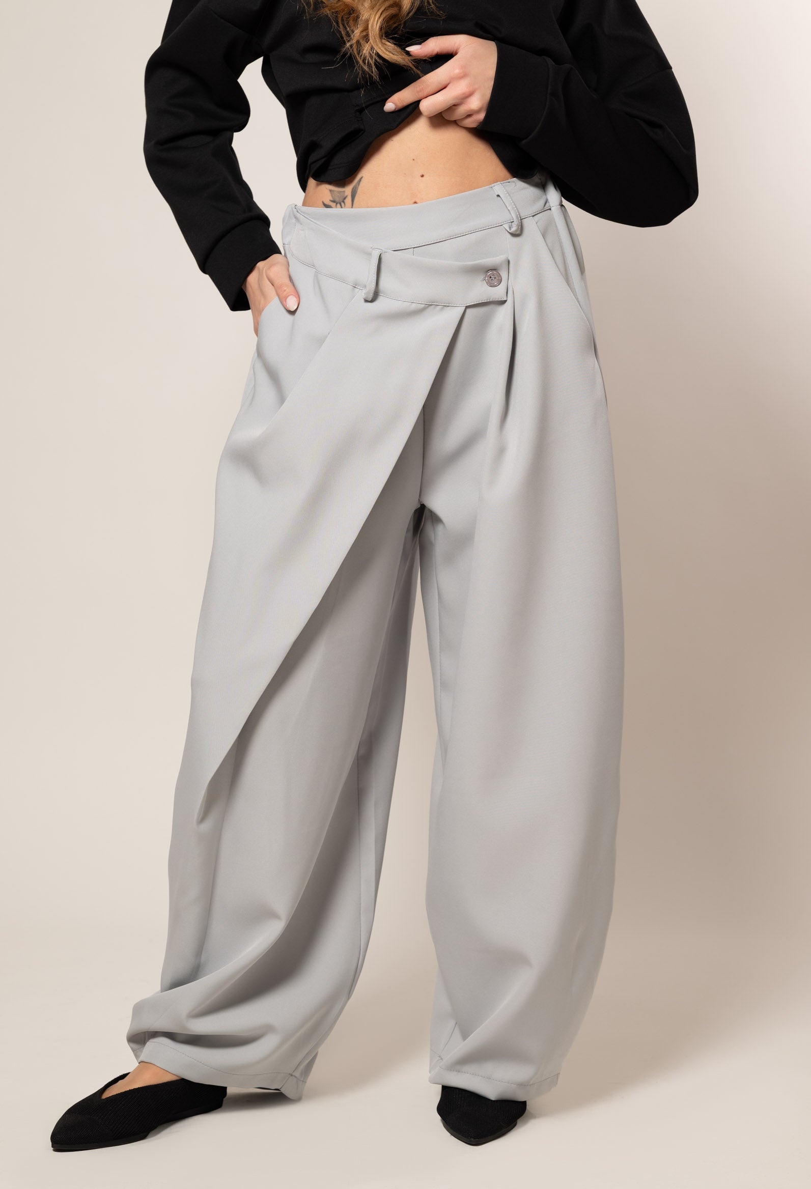 Pantalone a portafoglio|Colore:Nero