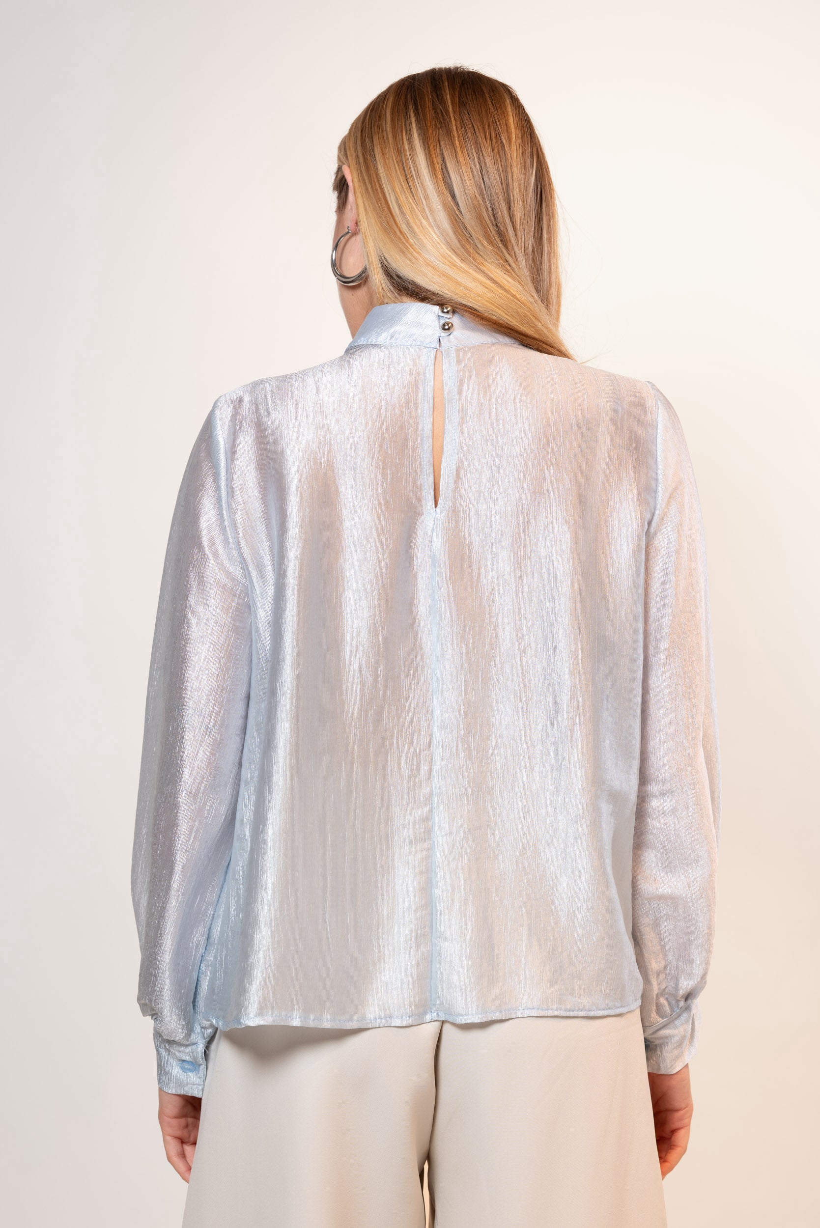Blusa iridescente|Colore:Celeste