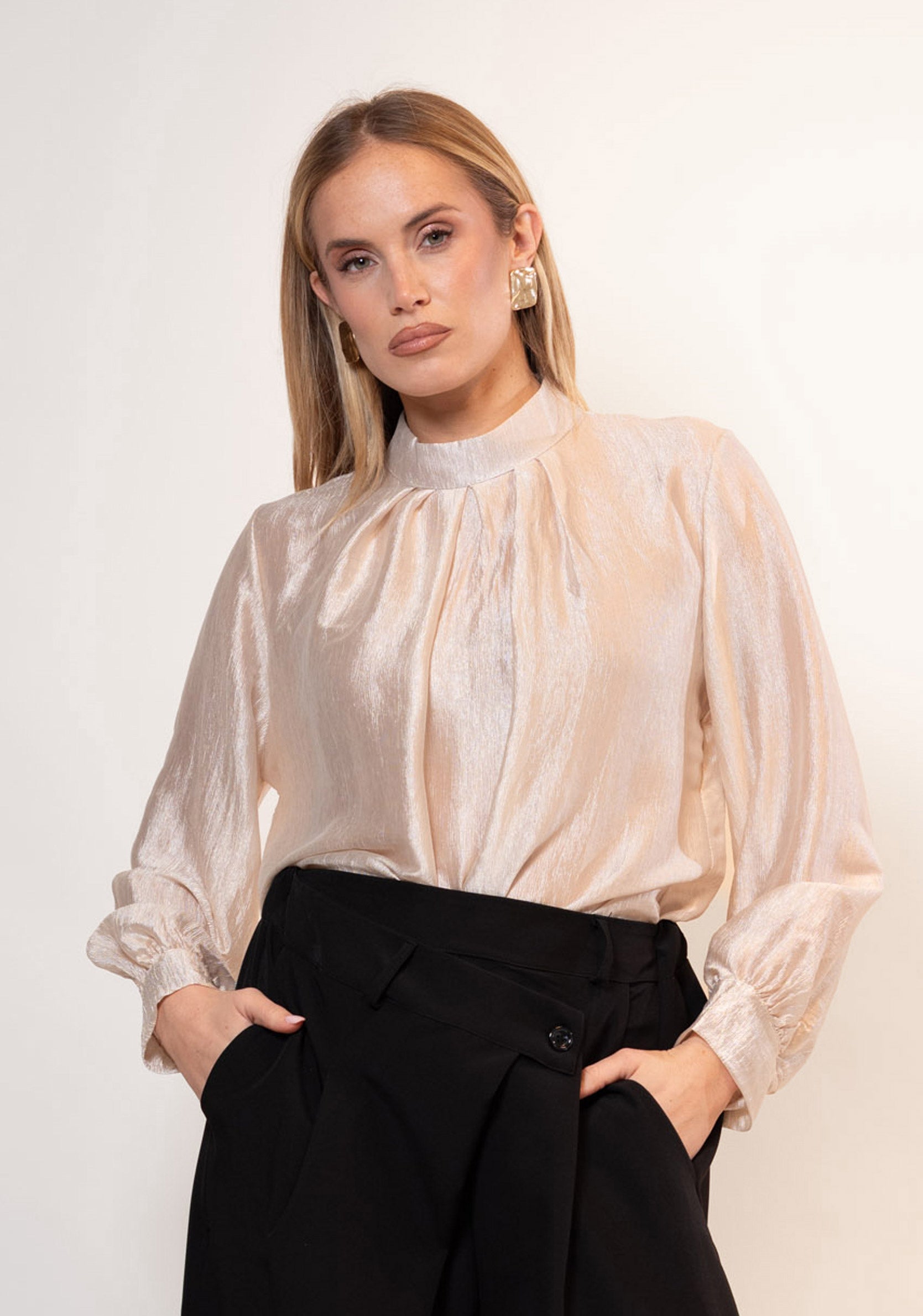 Blusa iridescente|Colore:Beige