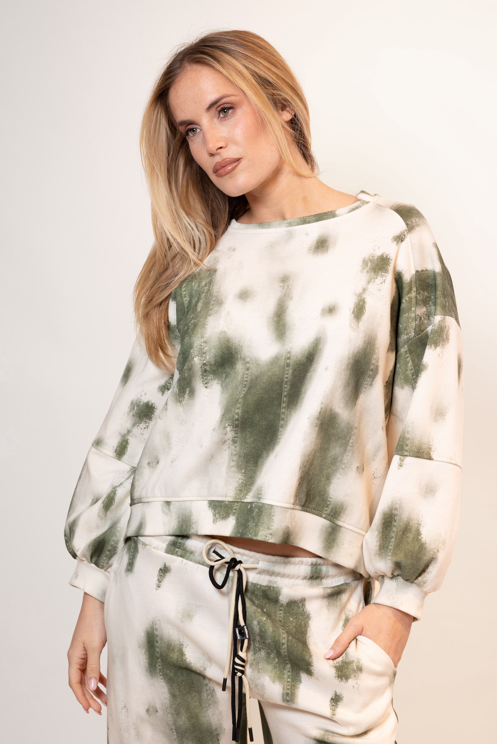 Felpa tie-dye|Colore:Verde