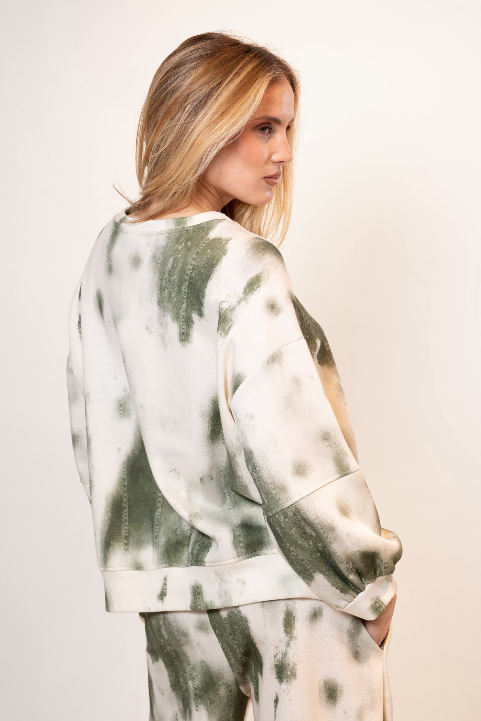 Felpa tie-dye|Colore:Verde