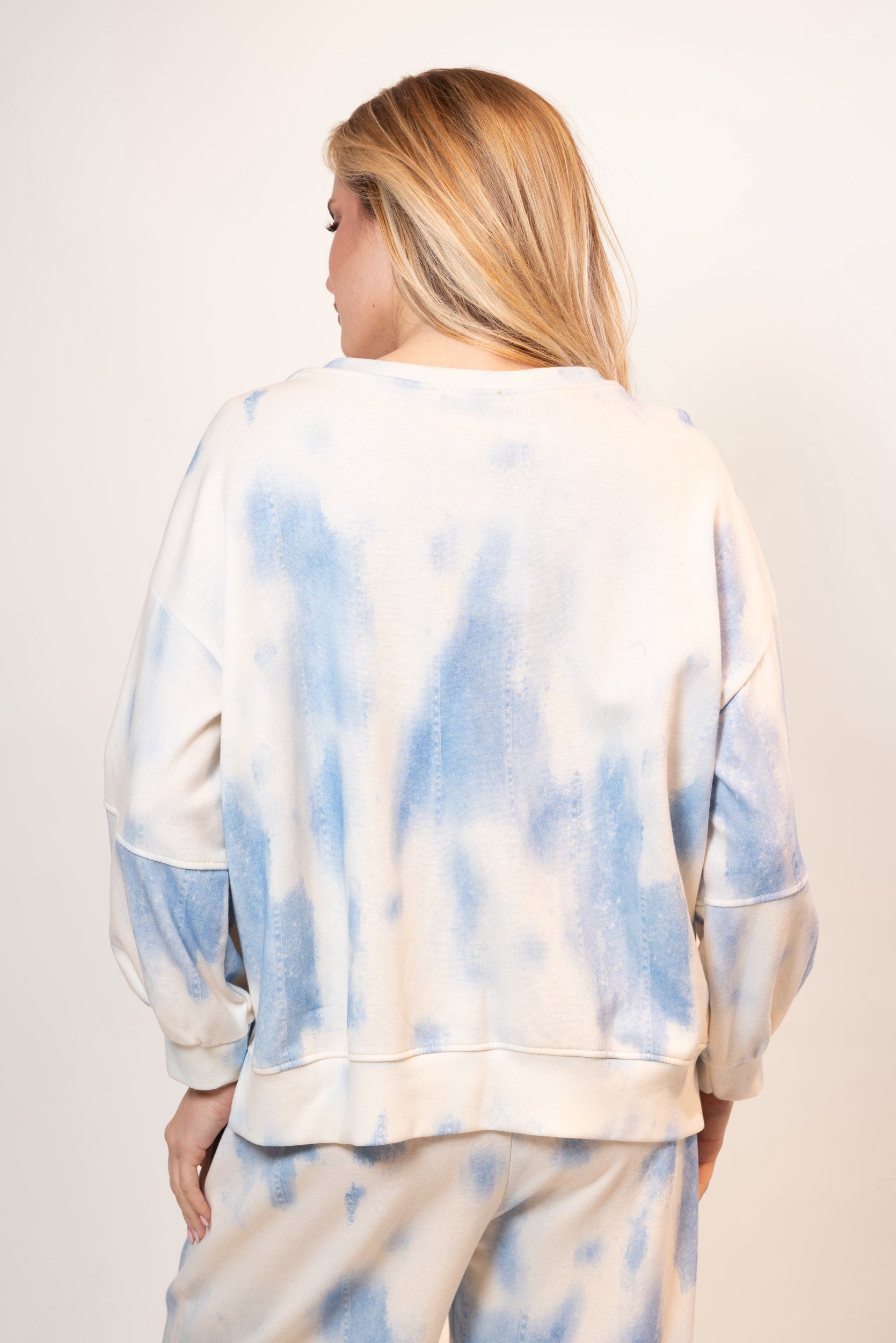 Felpa tie-dye|Colore:Celeste