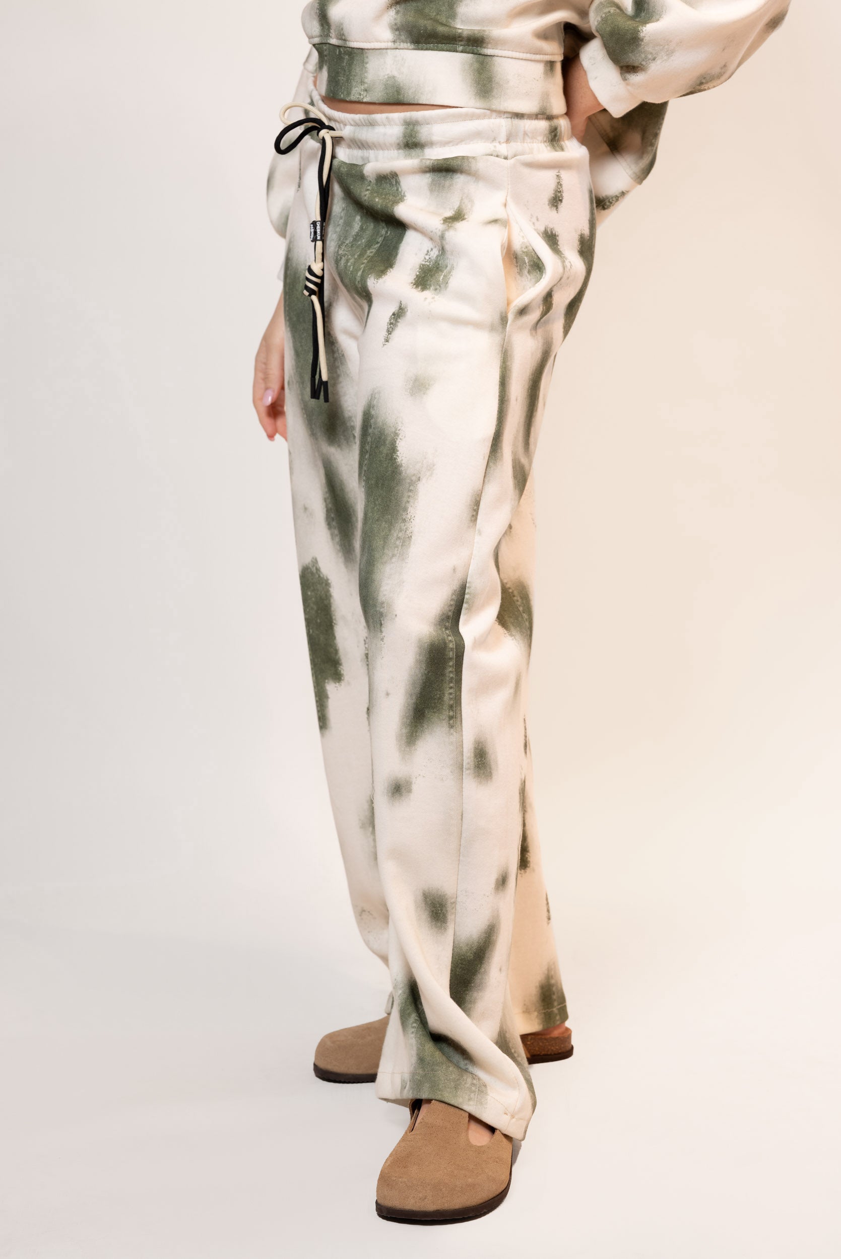 Panta felpa tie-dye|Colore:Verde