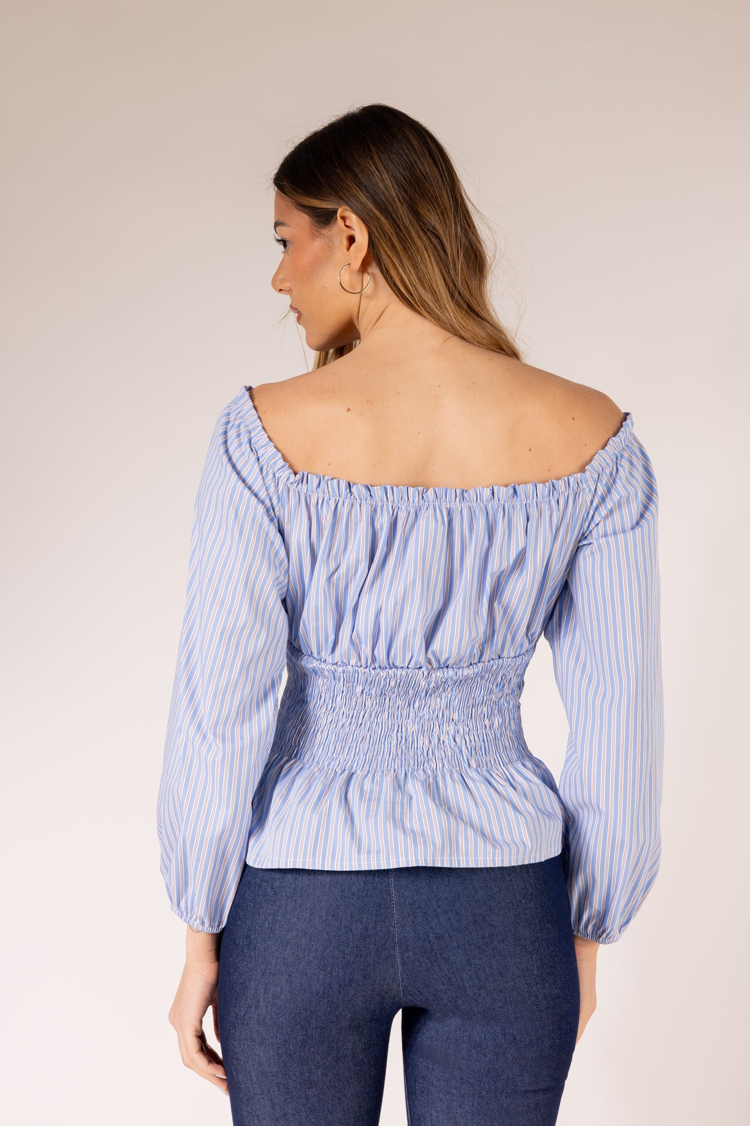 Camicia Bustier|Colore:Blu/marrone