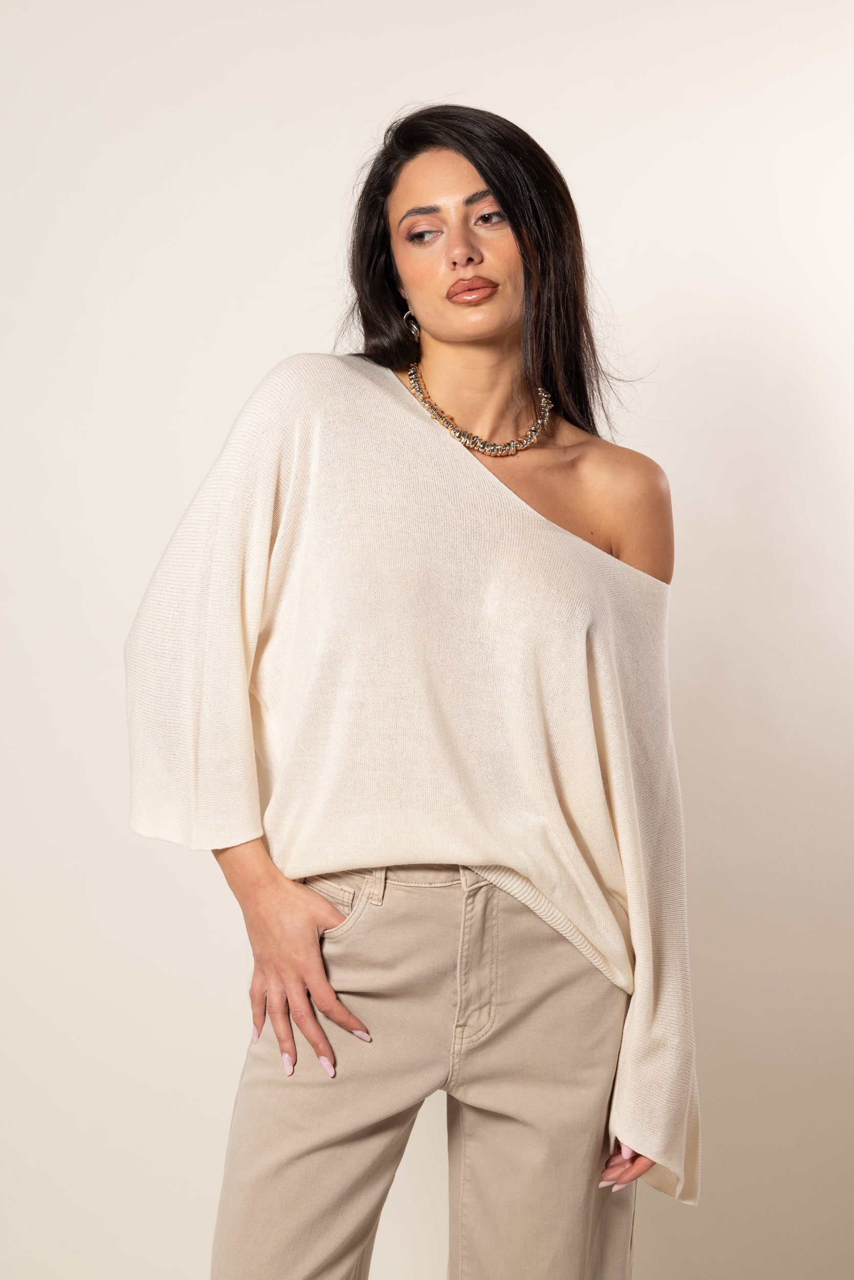 Maglia Selly|Colore:Panna