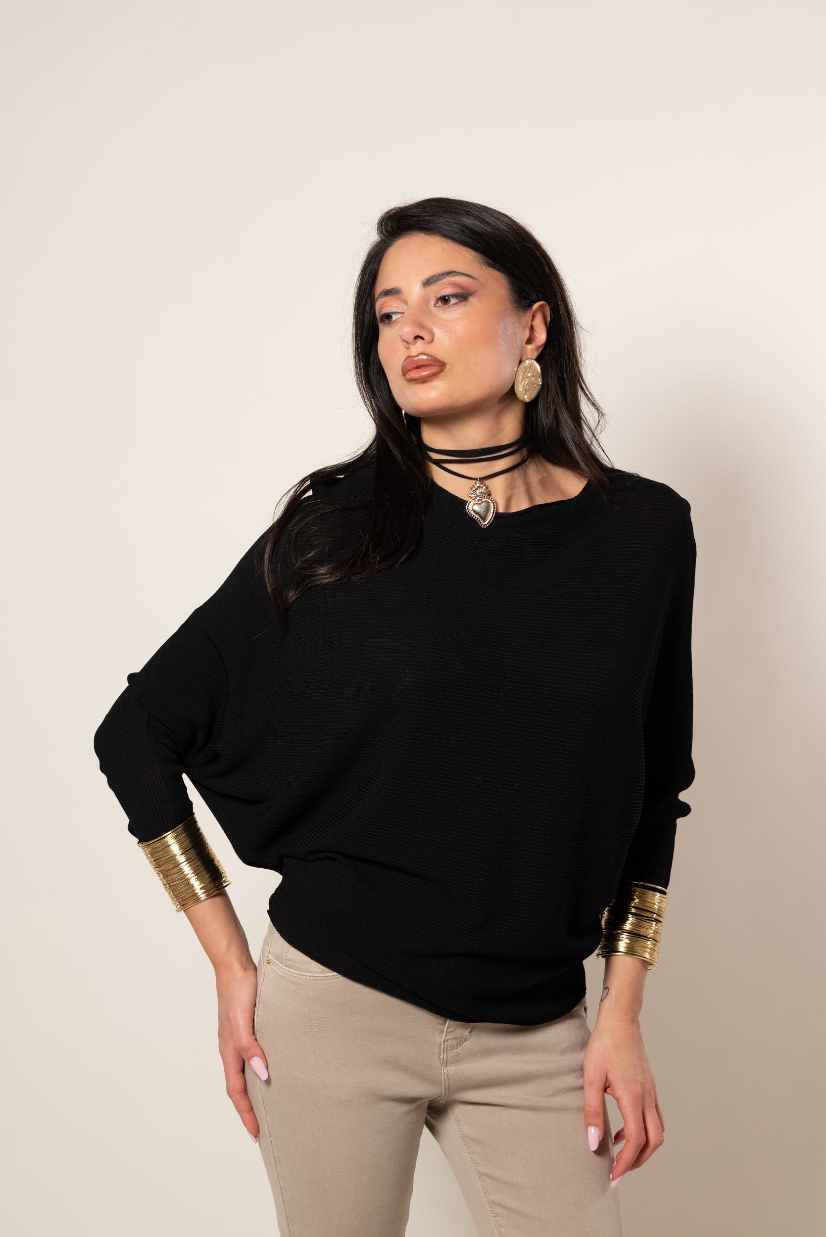 Maglia Barchetta|Colore:Nero