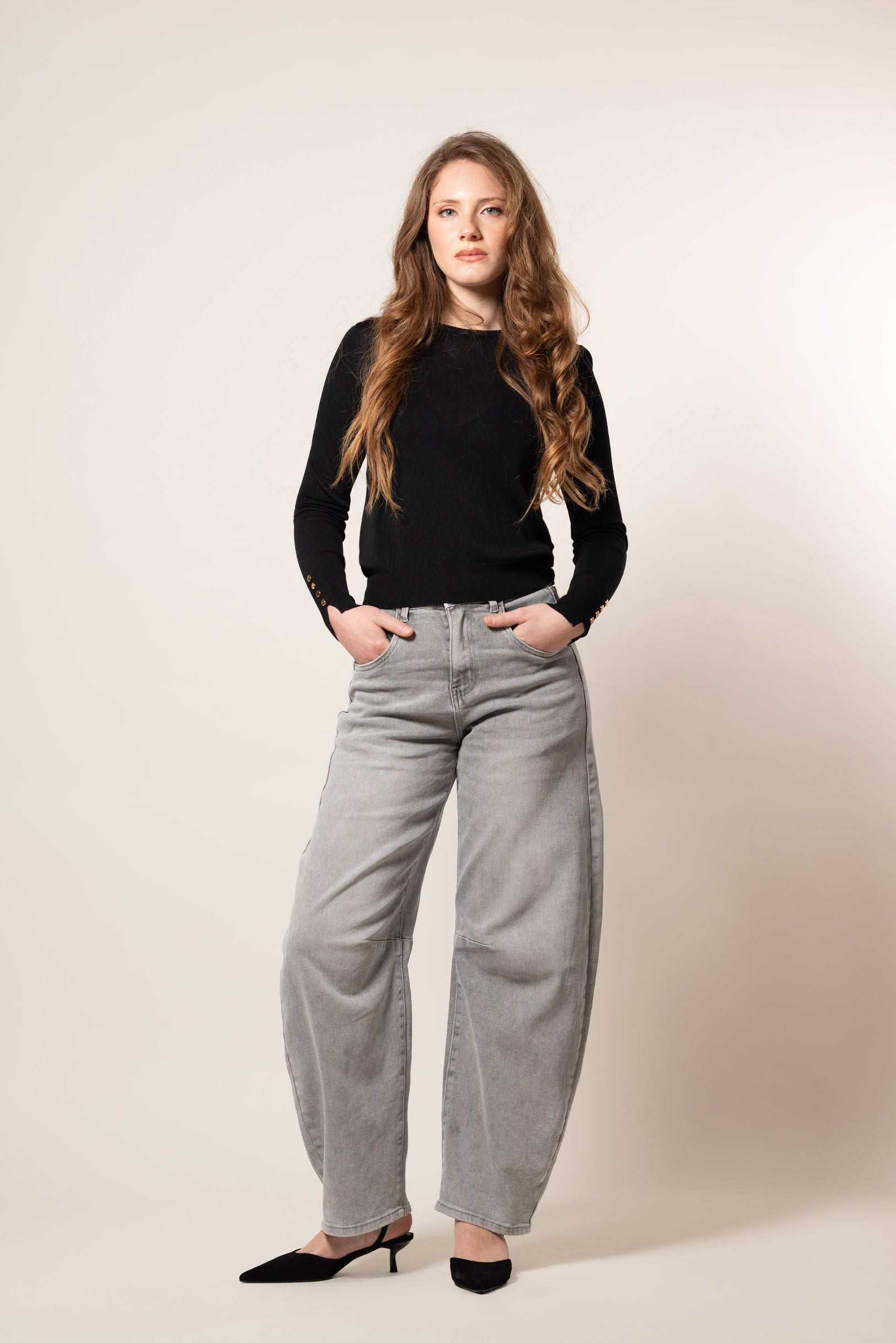 Jeans louvre|Colore:Grigio chiaro