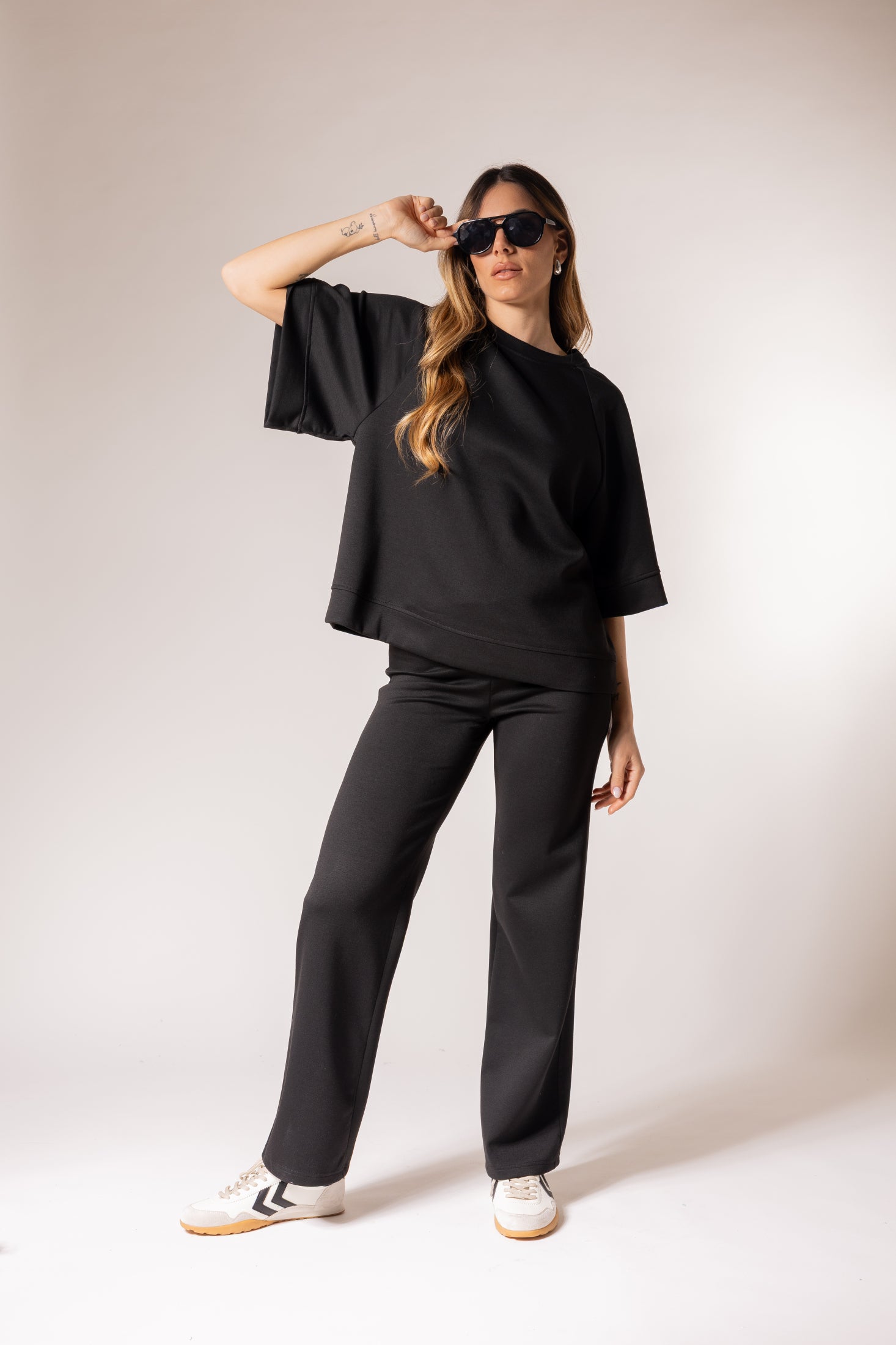 Maglia oversize maniche raglan|Colore:Nero