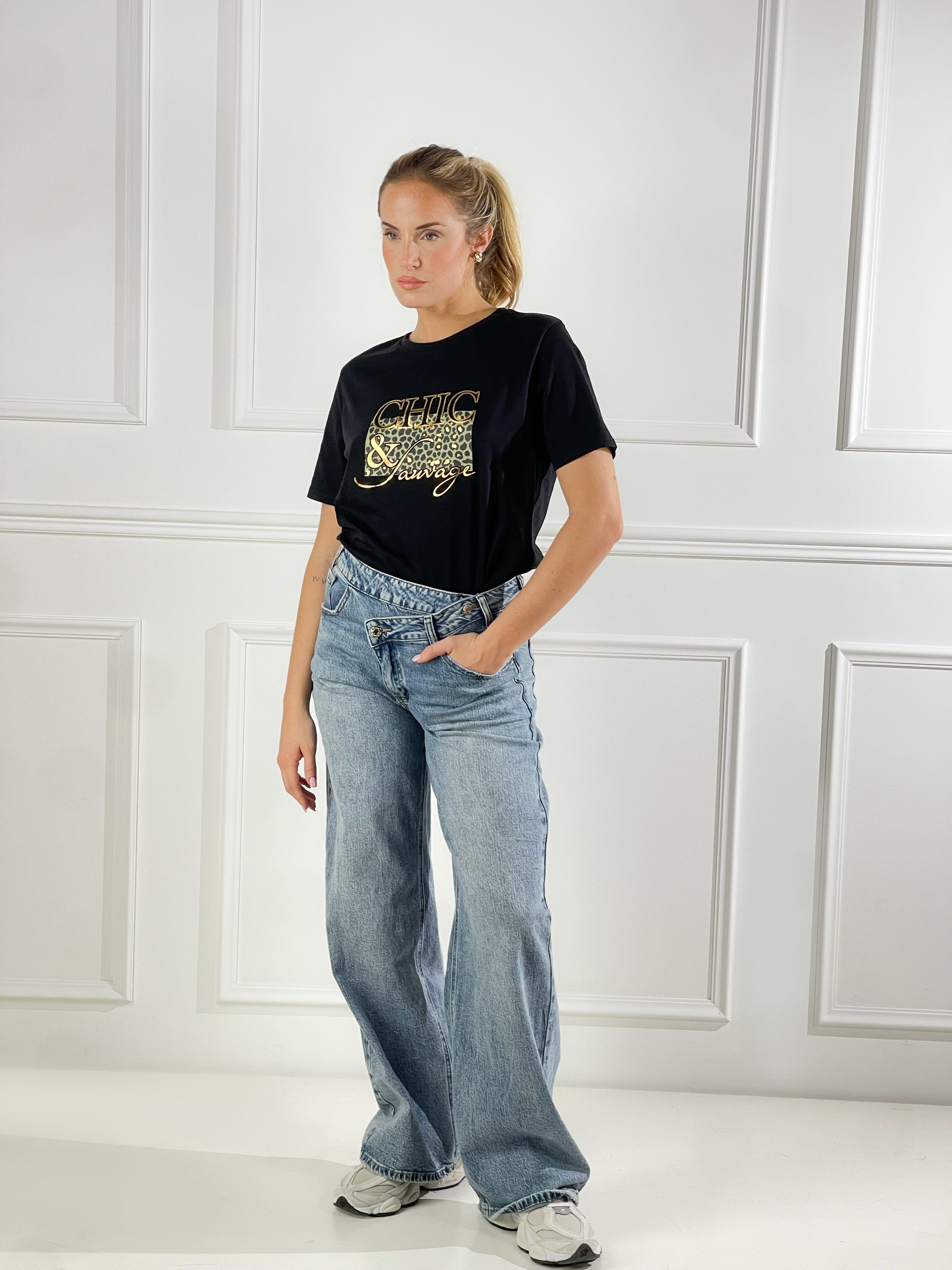 T-shirt chic|Colore:Nero