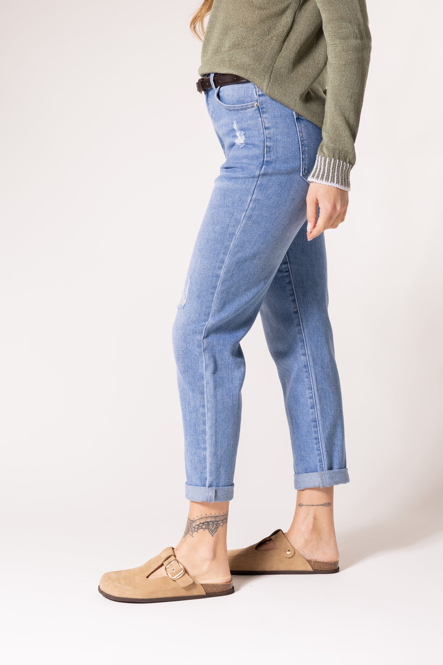 Jeans Mom fit|Colore:Blu medio