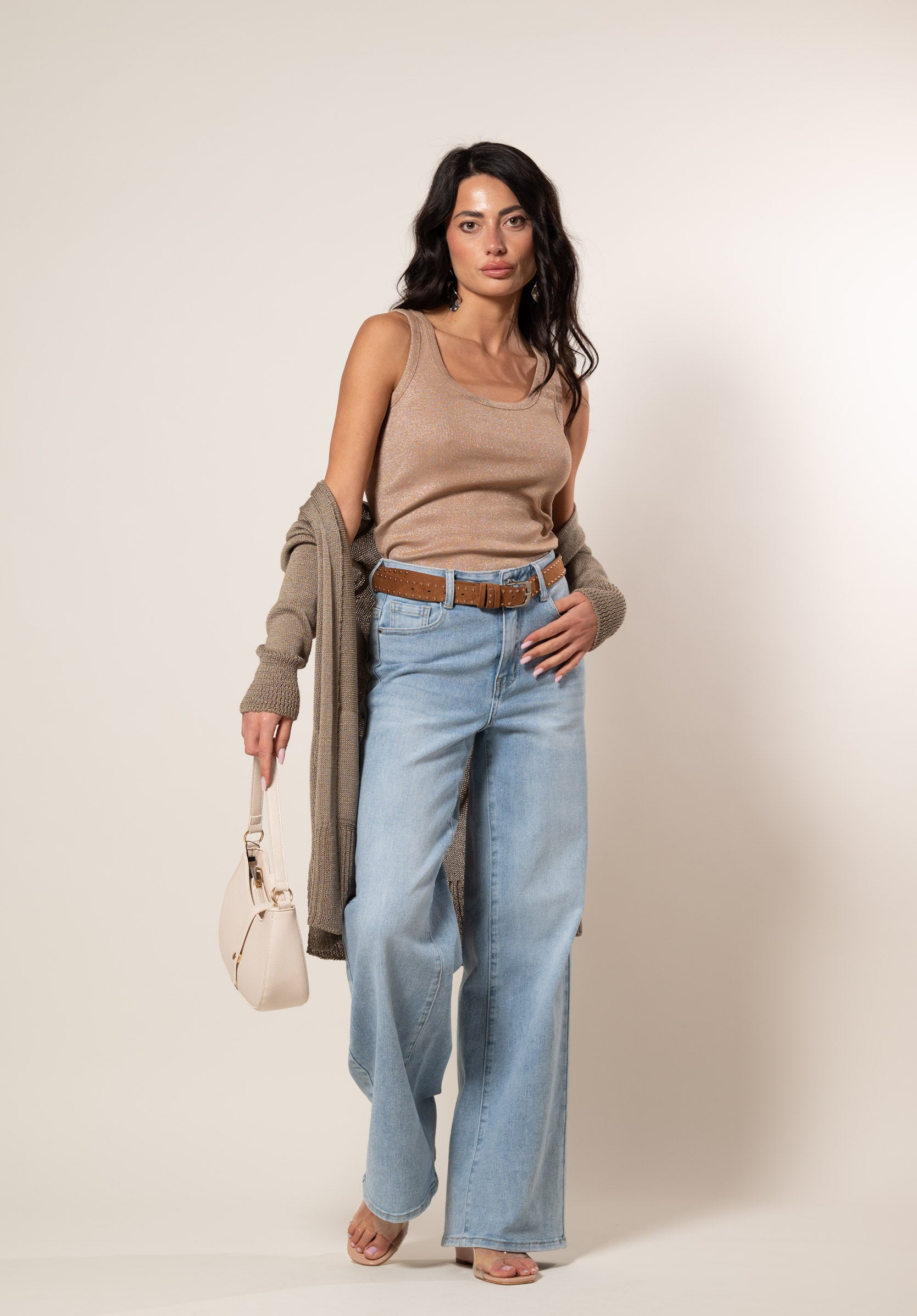 Cardigan Perlato|Colore:Beige