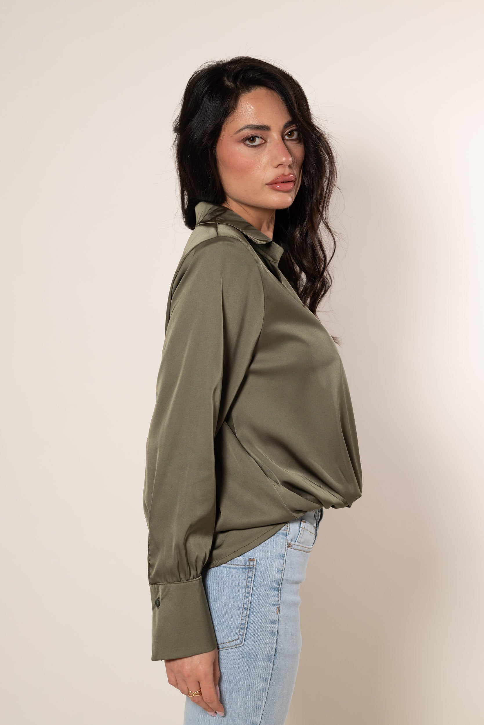 Camicia portafoflio|Colore:Verde salvia